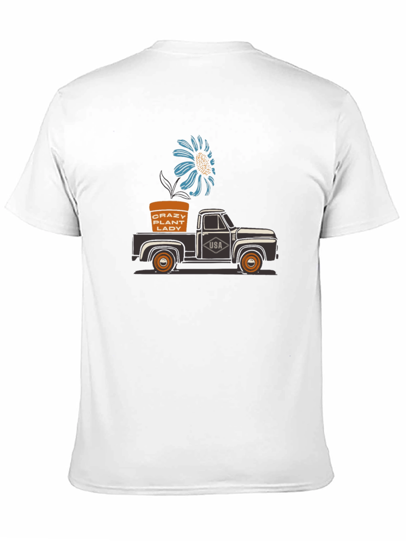 Crazy Plant Lady Truck T-Shirt - Black