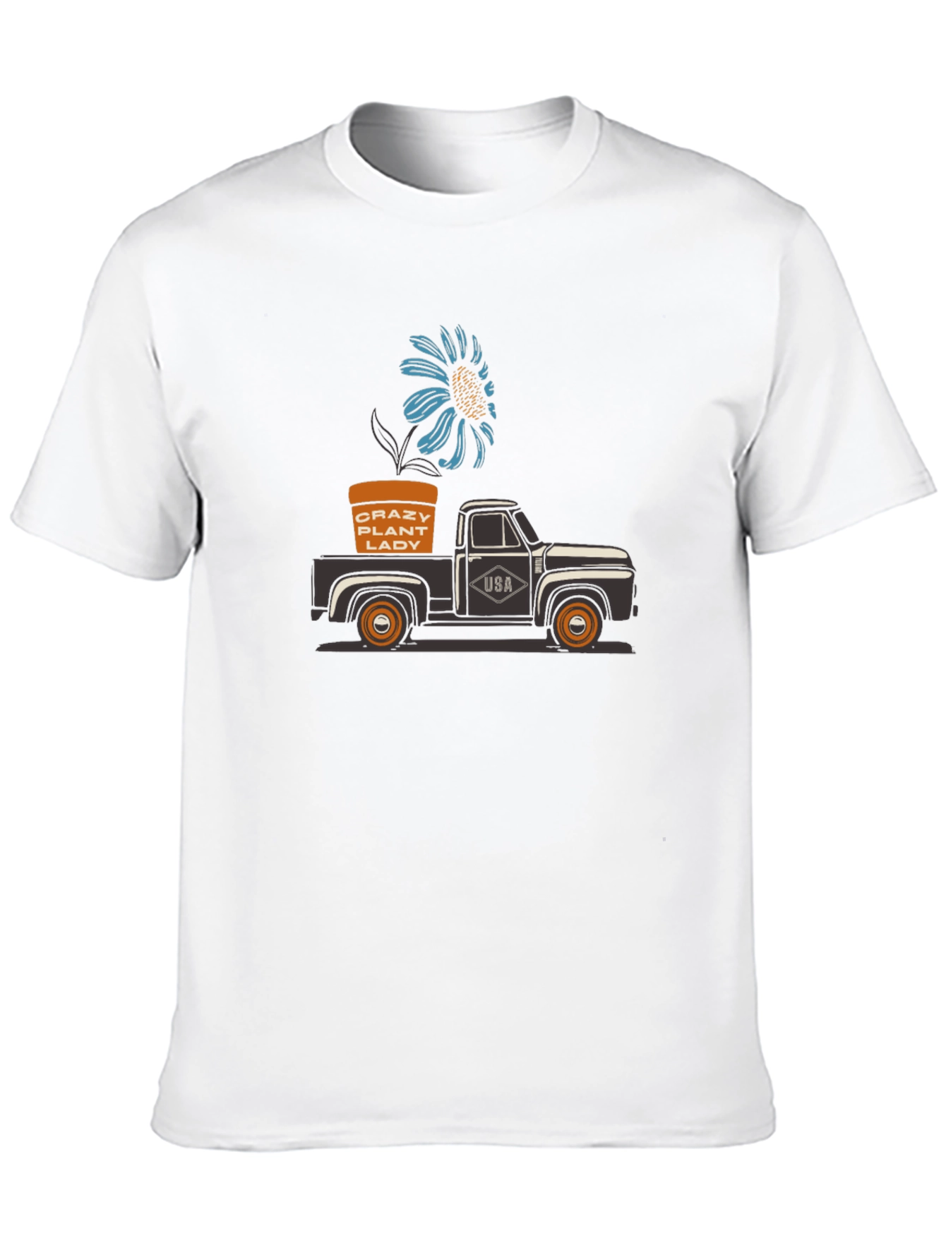 Crazy Plant Lady Truck T-Shirt - Black