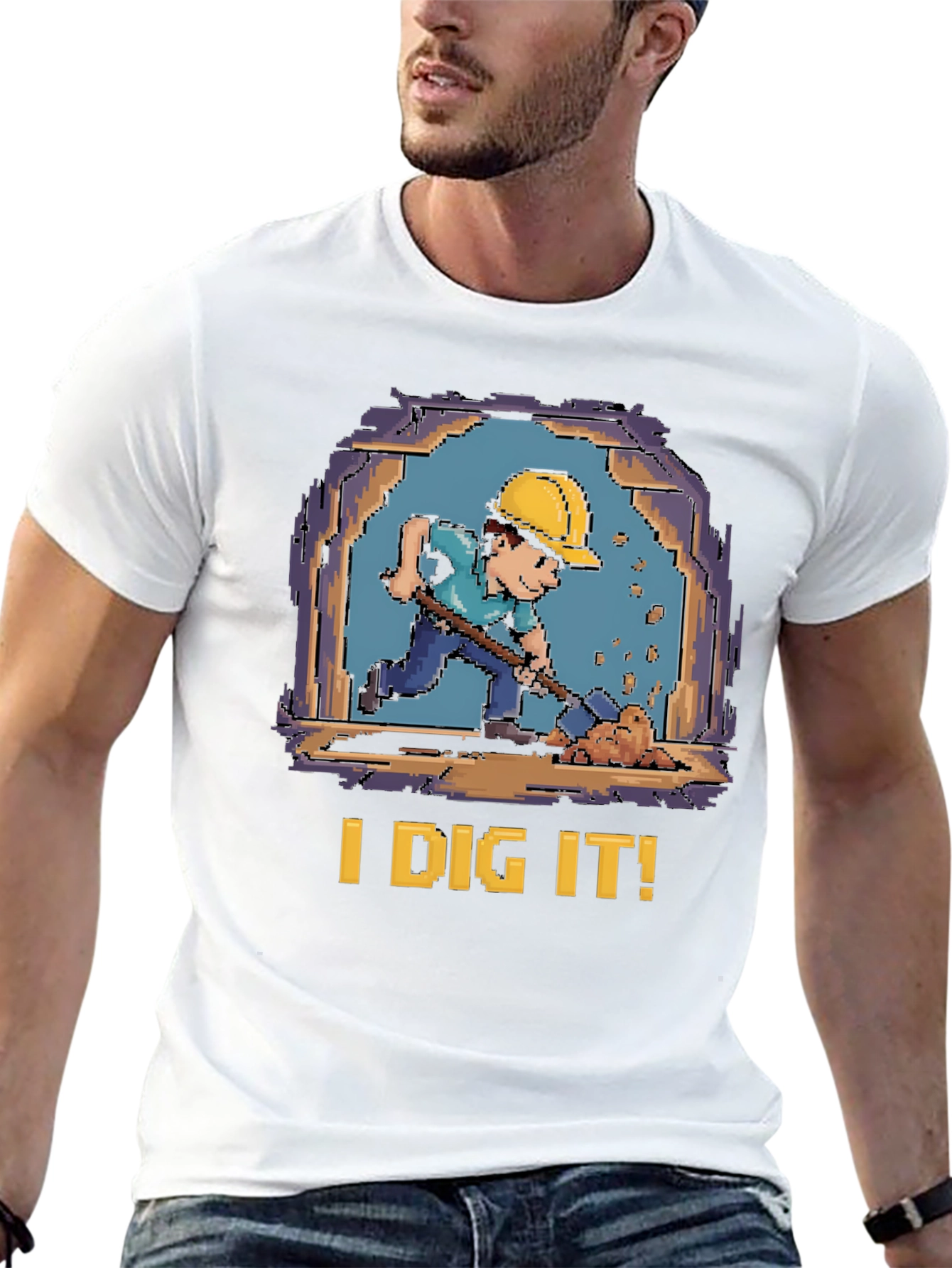 I Dig It! Retro Pixel Art T-Shirt