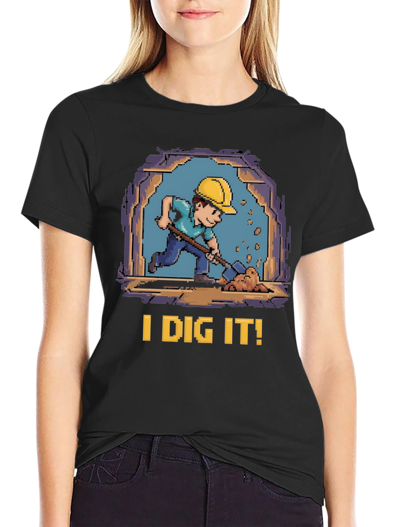 I Dig It! Retro Pixel Art T-Shirt