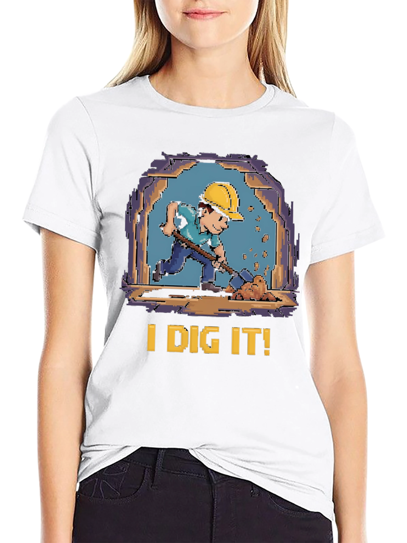 I Dig It! Retro Pixel Art T-Shirt