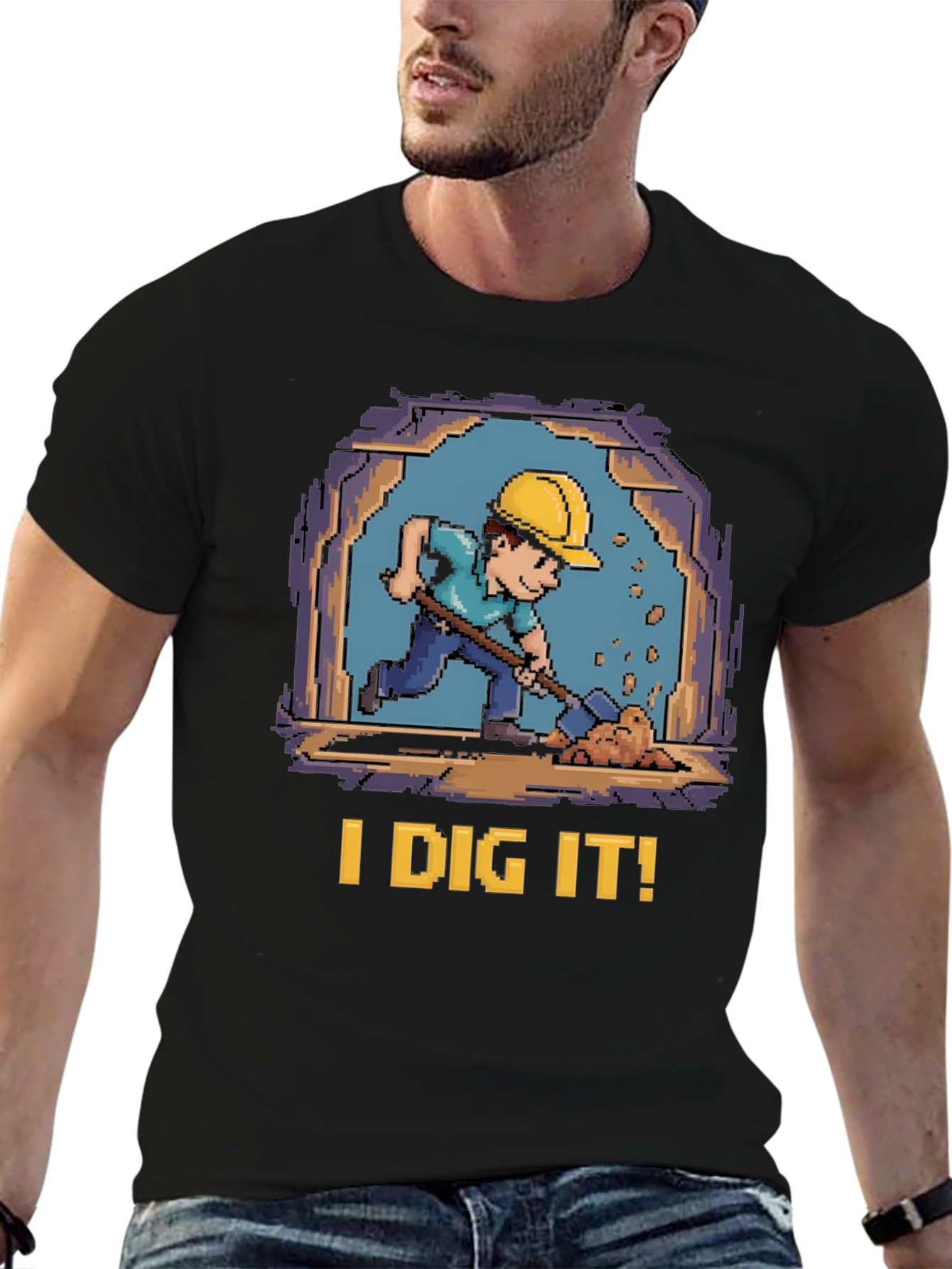 I Dig It! Retro Pixel Art T-Shirt