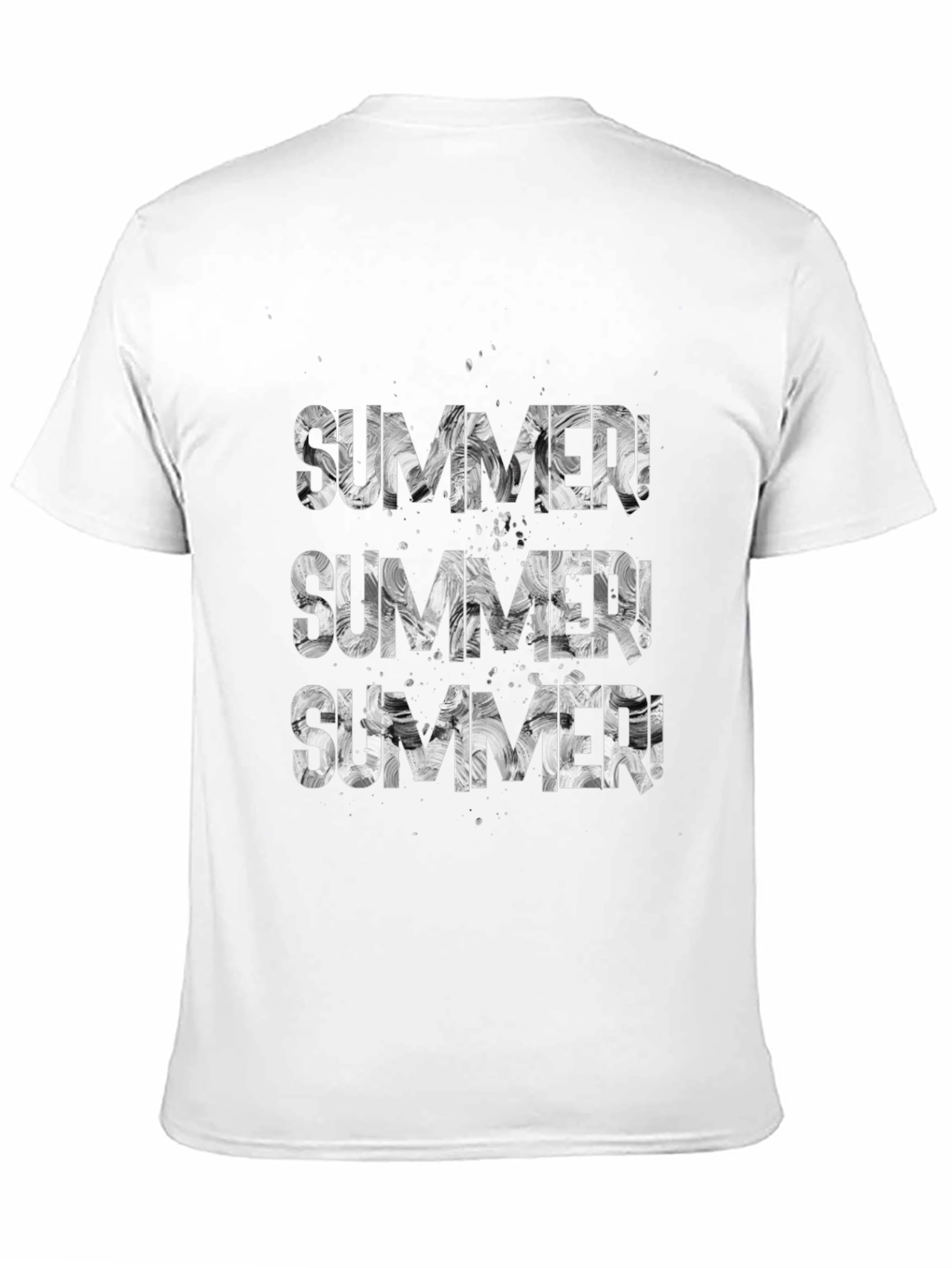 Summer Graphic Print Black T-Shirt