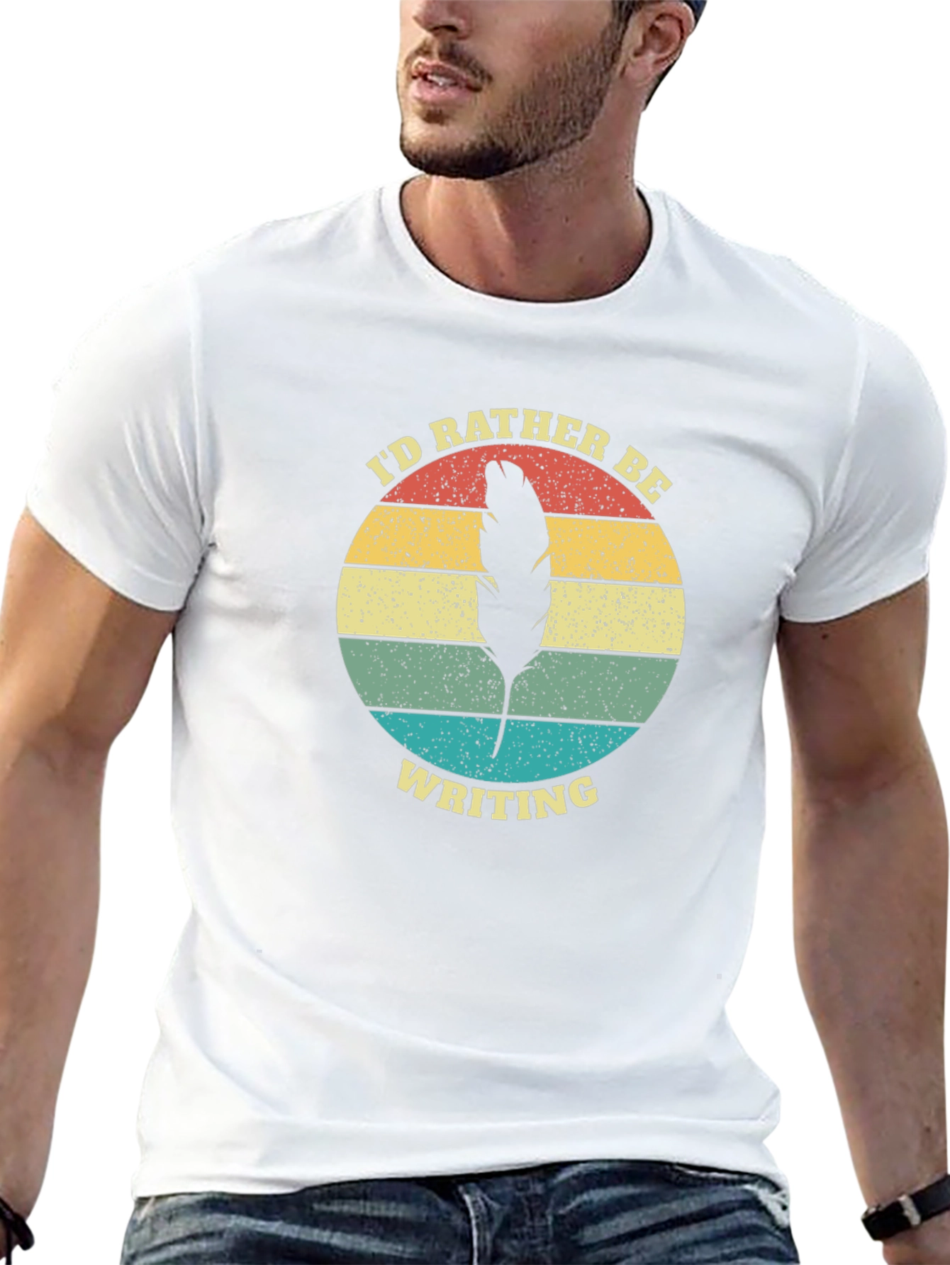 Id Rather Be Writing Retro Graphic T-Shirt