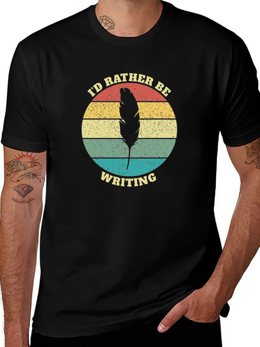 Id Rather Be Writing Retro Graphic T-Shirt