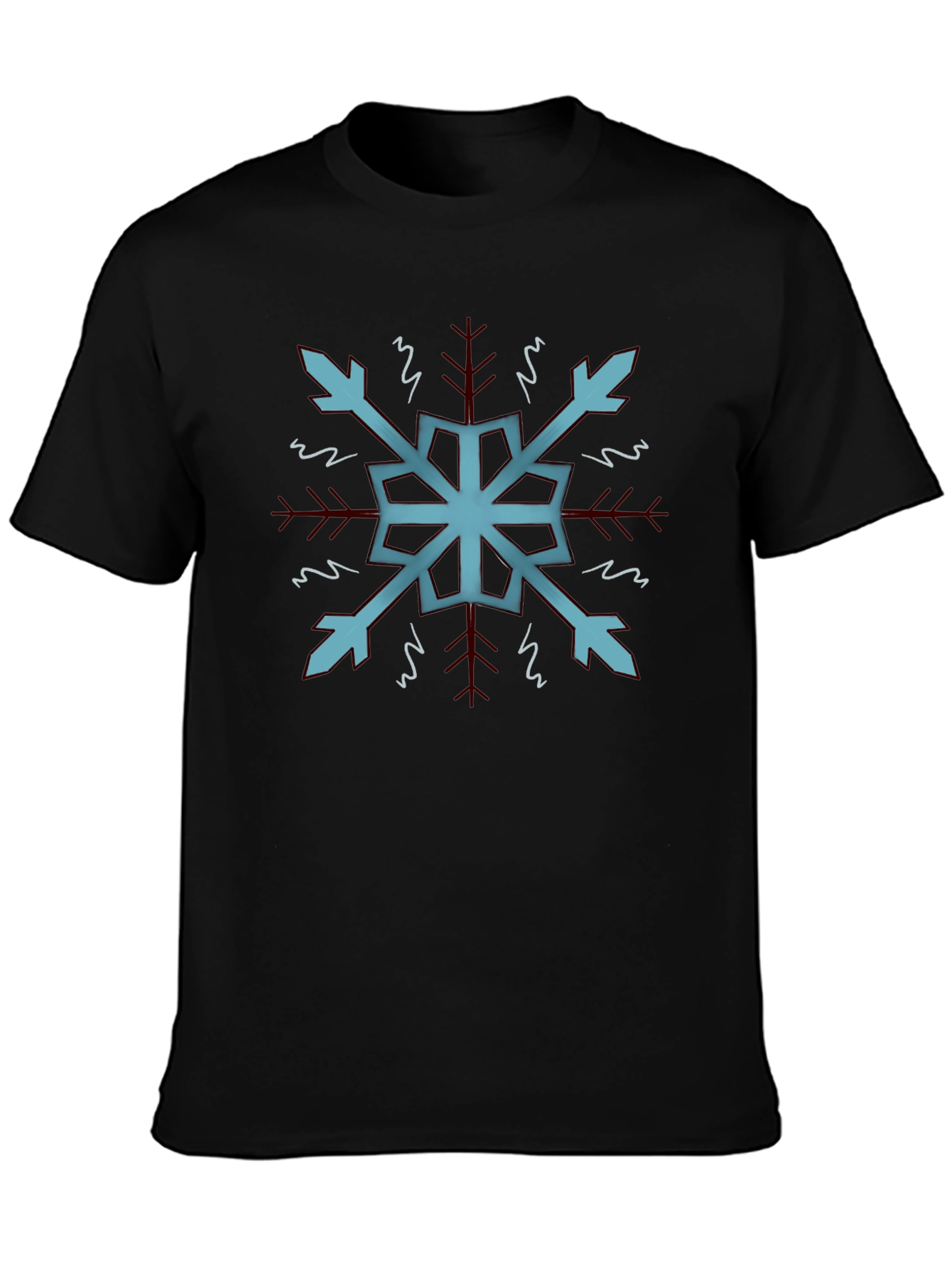 Cool Snowflake Graphic Tee - Soft Black Cotton