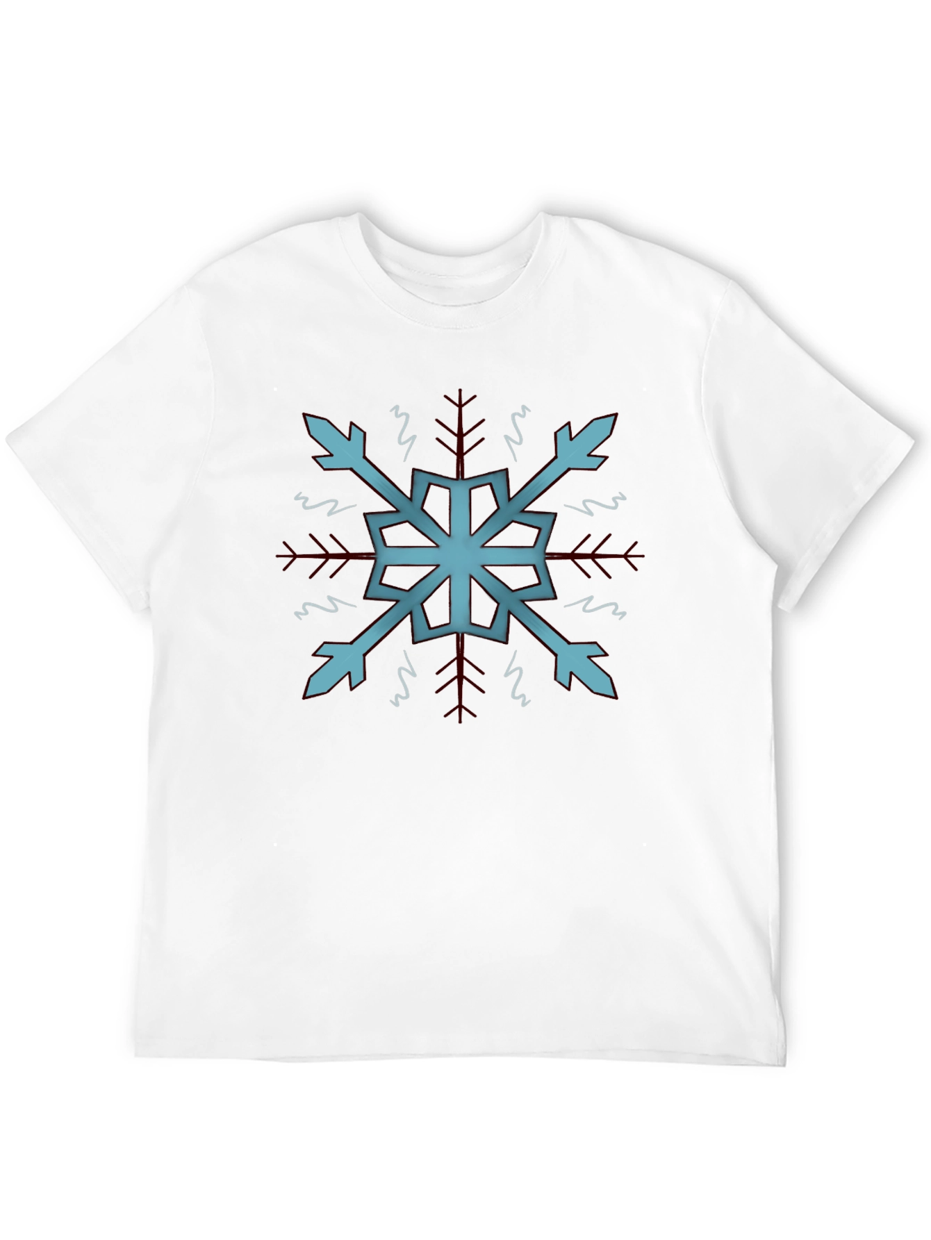 Cool Snowflake Graphic Tee - Soft Black Cotton