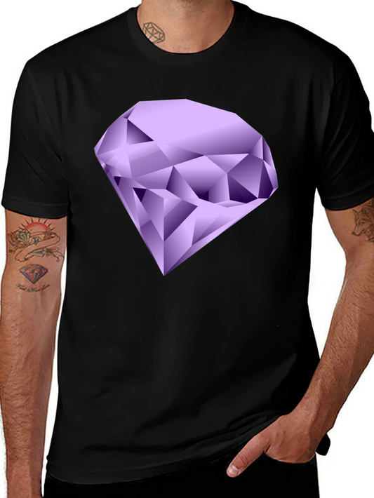 Gemstone Graphic T-Shirt - Black Cotton Tee