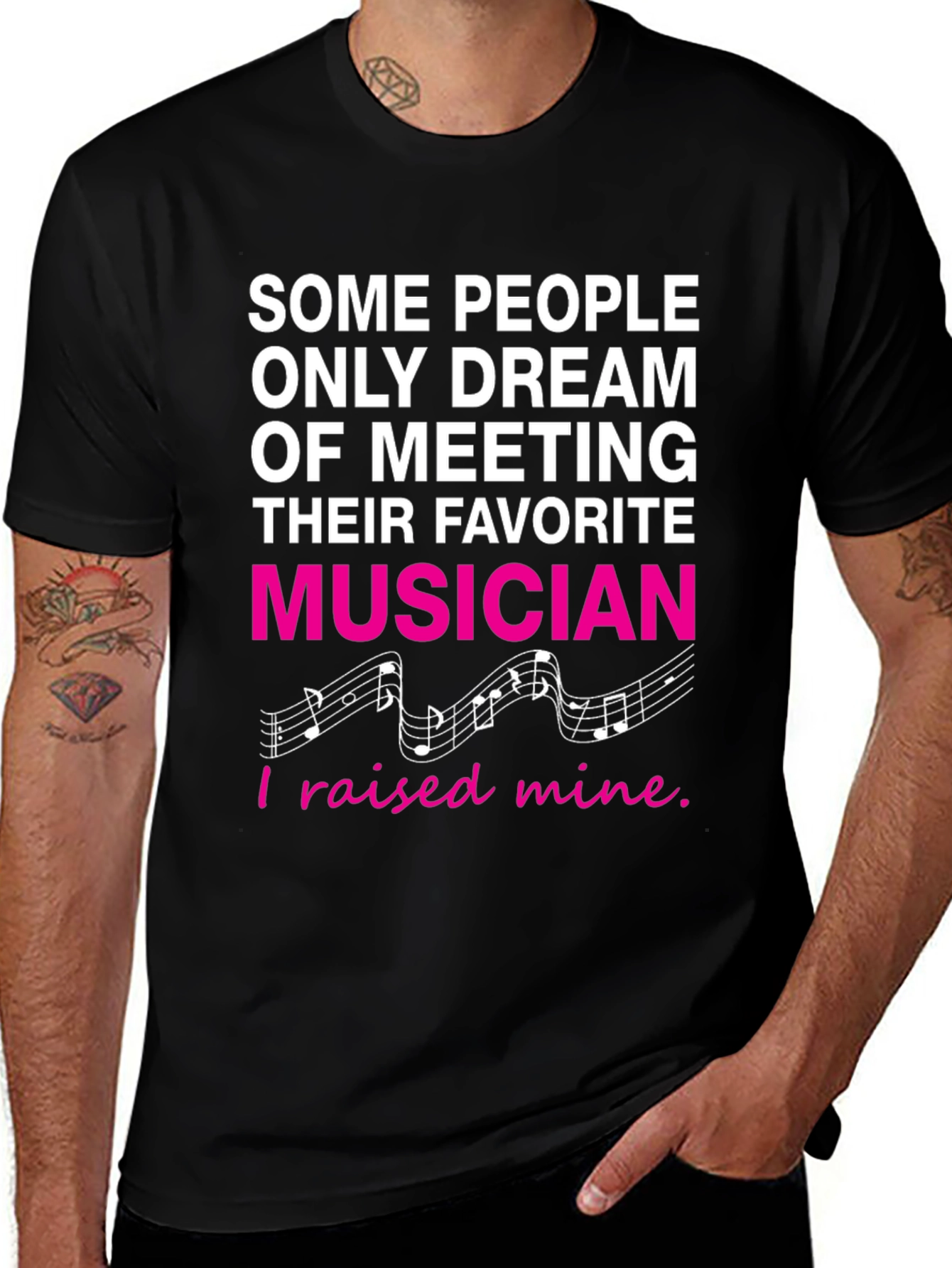Proud Parent Musician Graphic T-Shirt