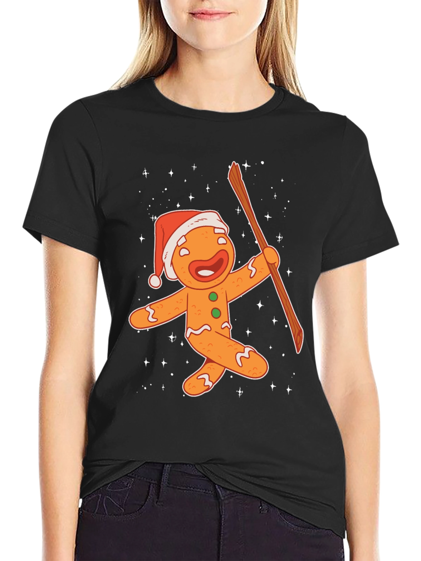Festive Gingerbread Man Christmas T-Shirt