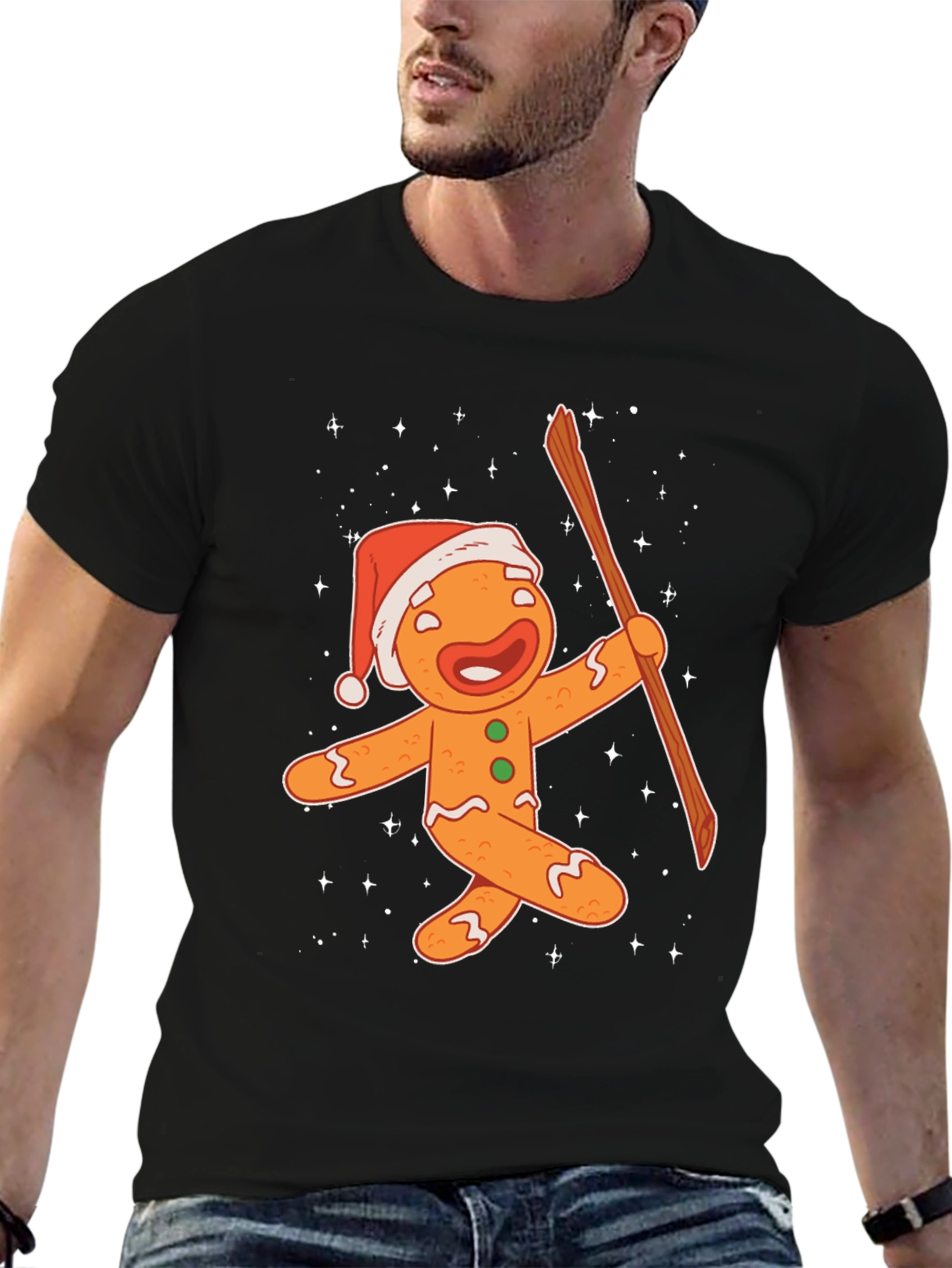 Festive Gingerbread Man Christmas T-Shirt