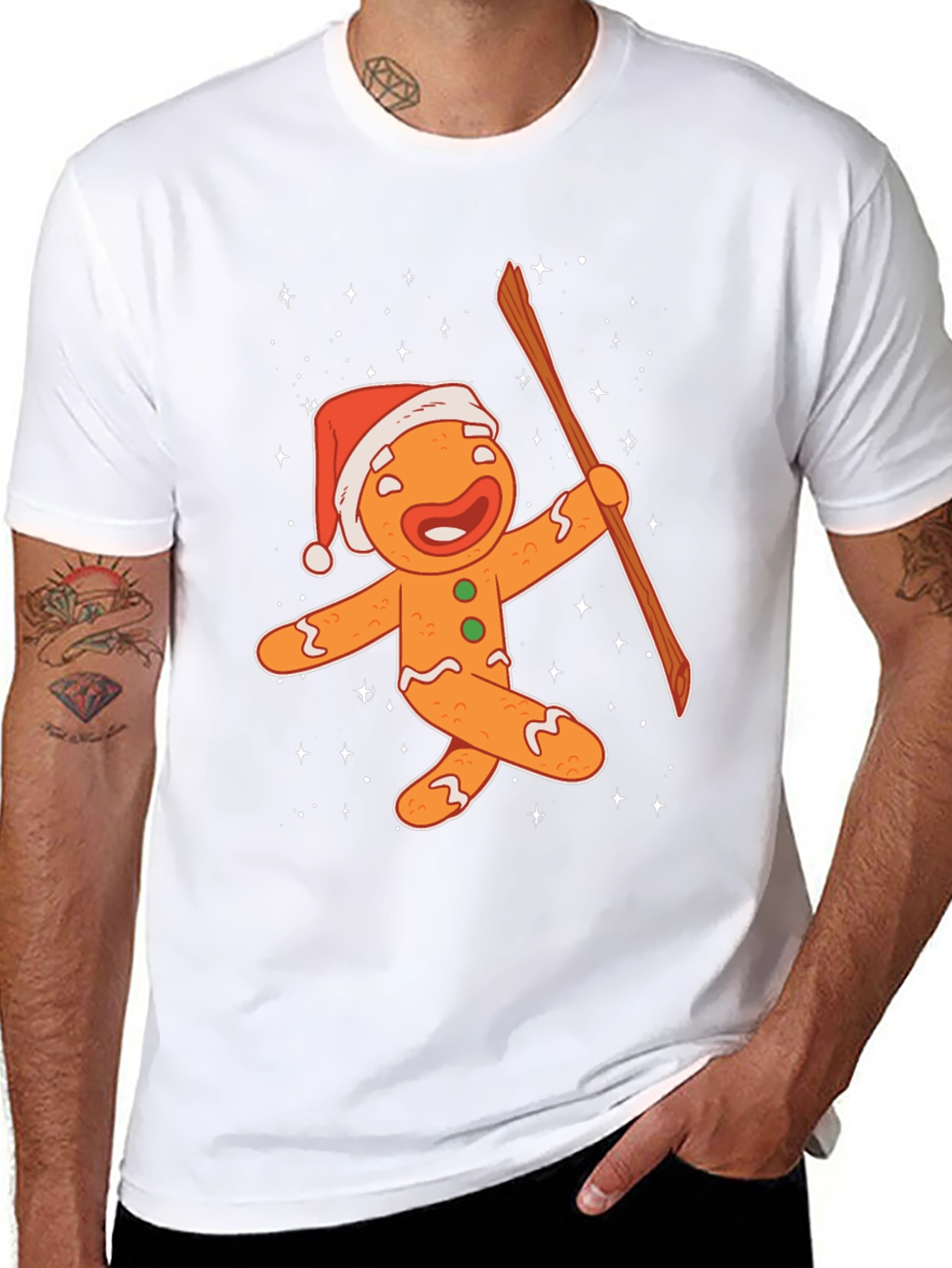 Festive Gingerbread Man Christmas T-Shirt