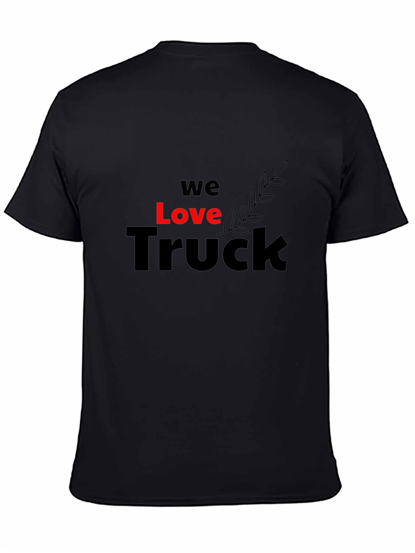 We Love Truck T-Shirt - Black Cotton Graphic Tee