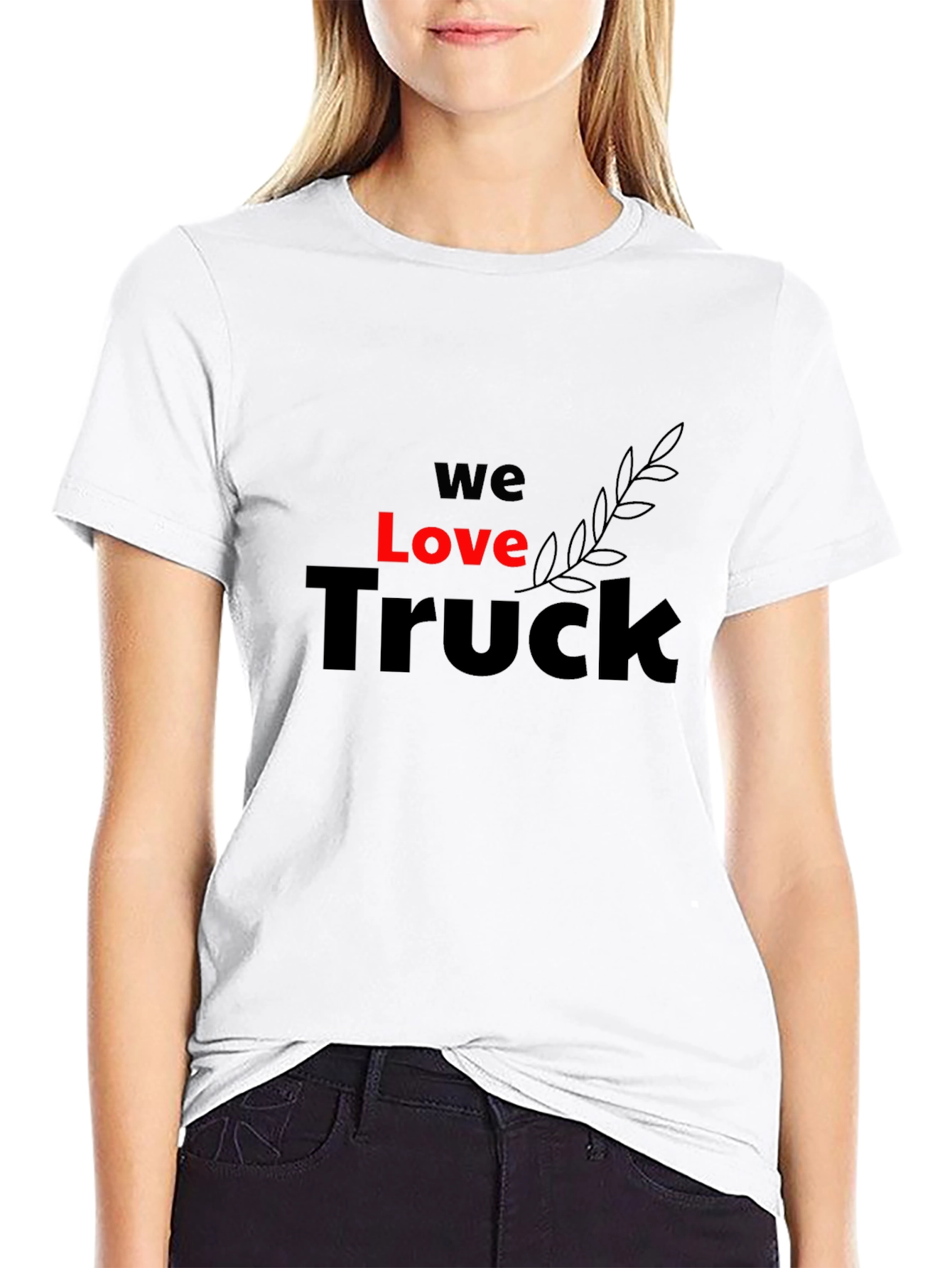 We Love Truck T-Shirt - Black Cotton Graphic Tee