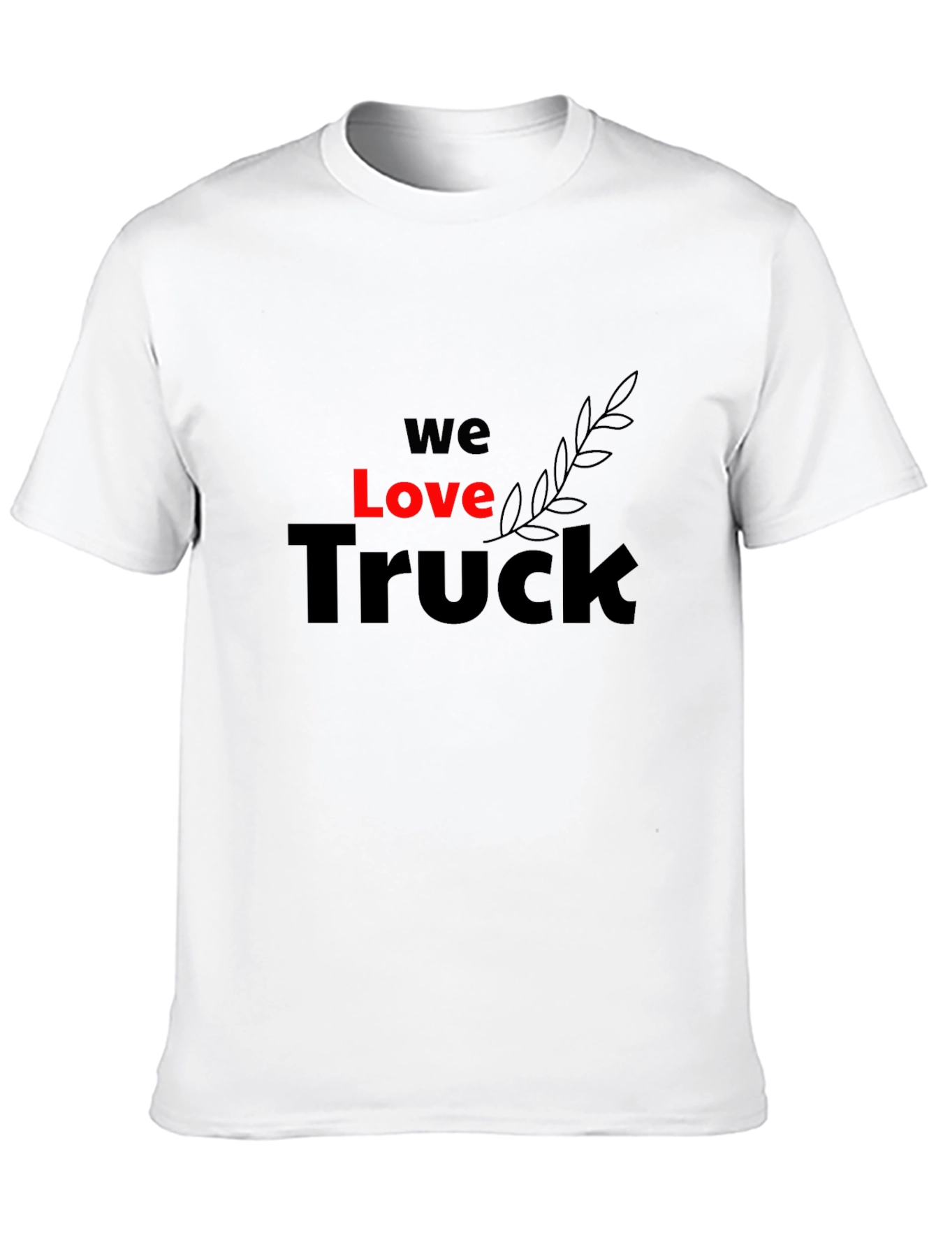 We Love Truck T-Shirt - Black Cotton Graphic Tee