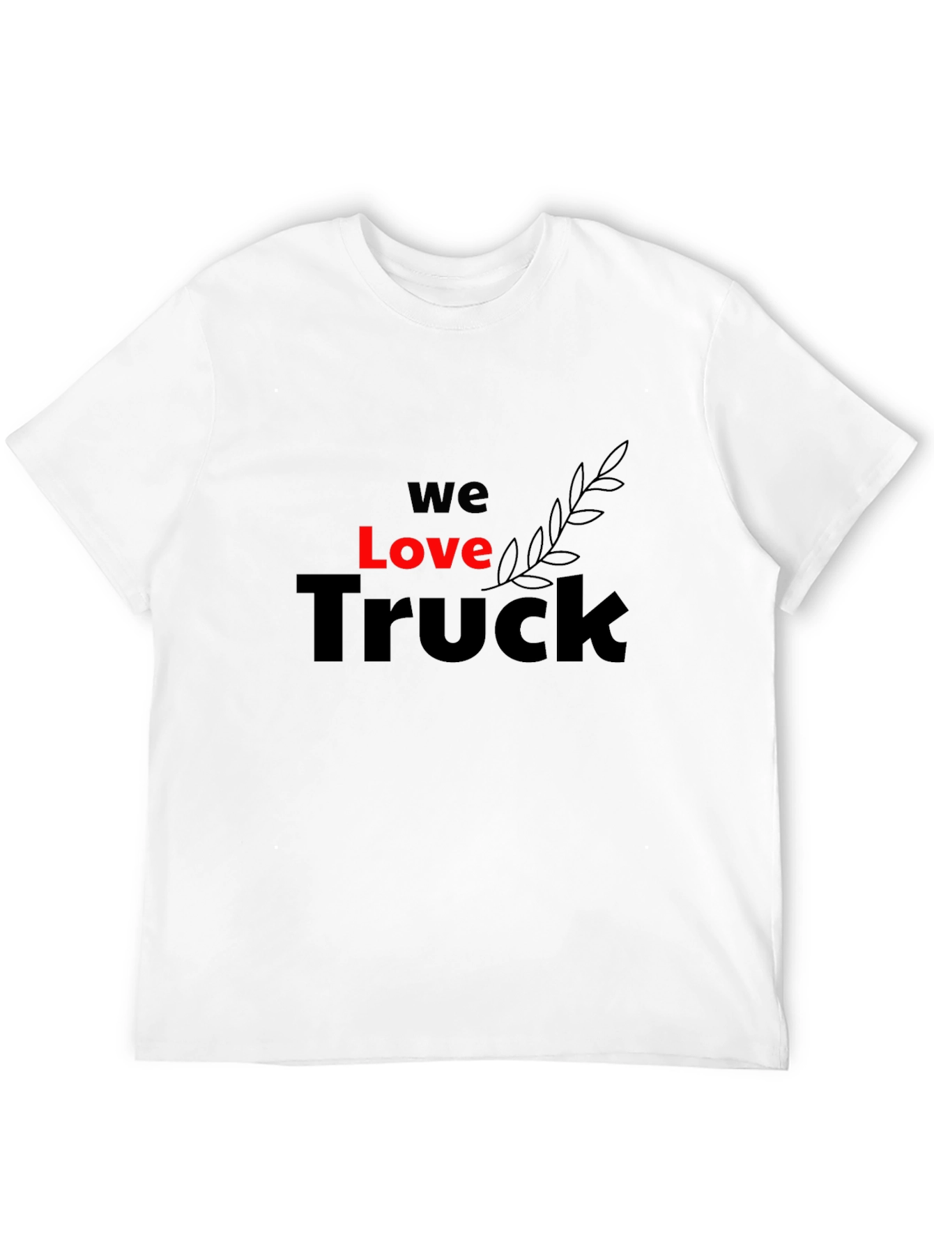 We Love Truck T-Shirt - Black Cotton Graphic Tee