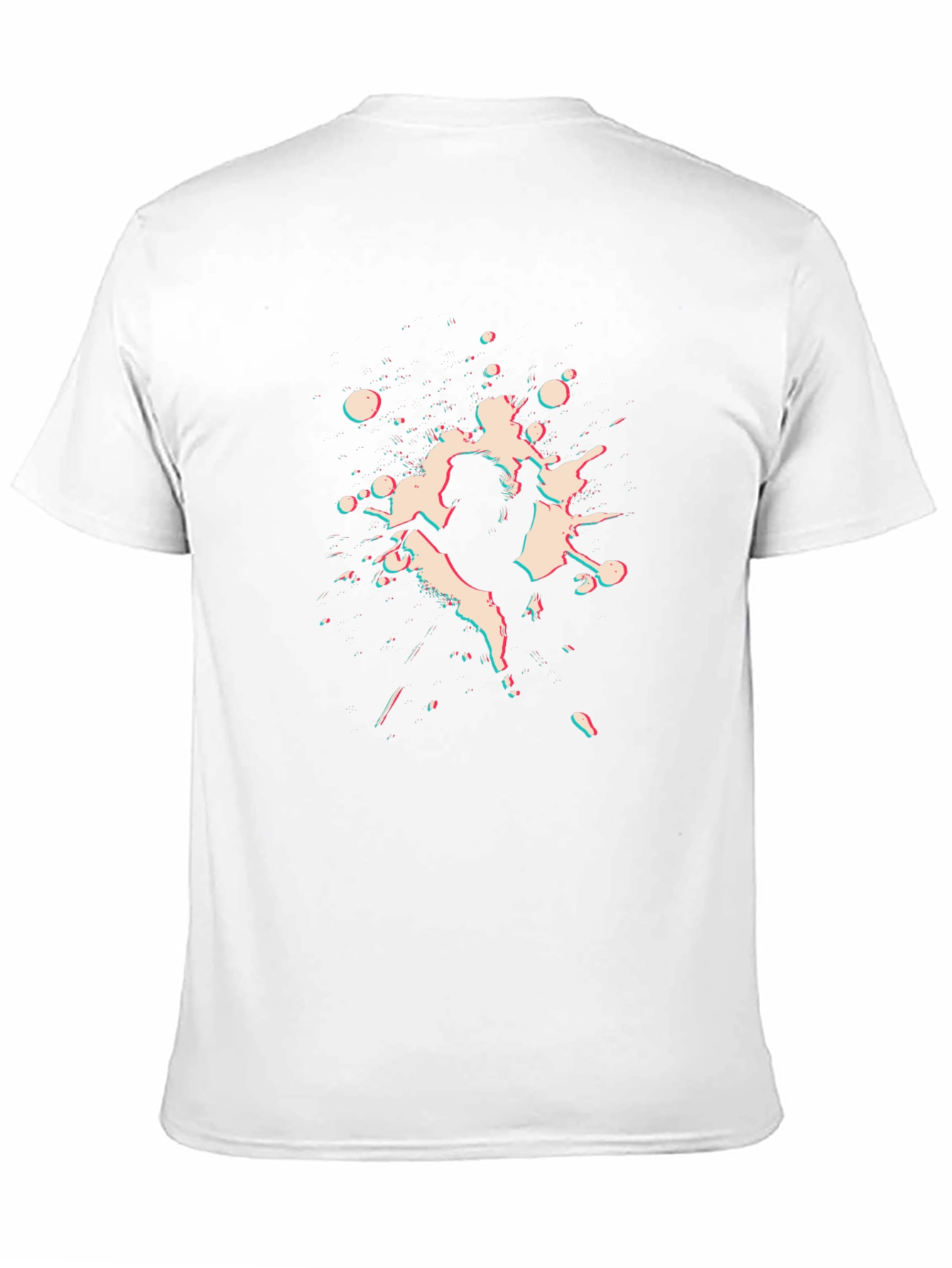 Mens Black Graphic Tee - Unique Horse Design