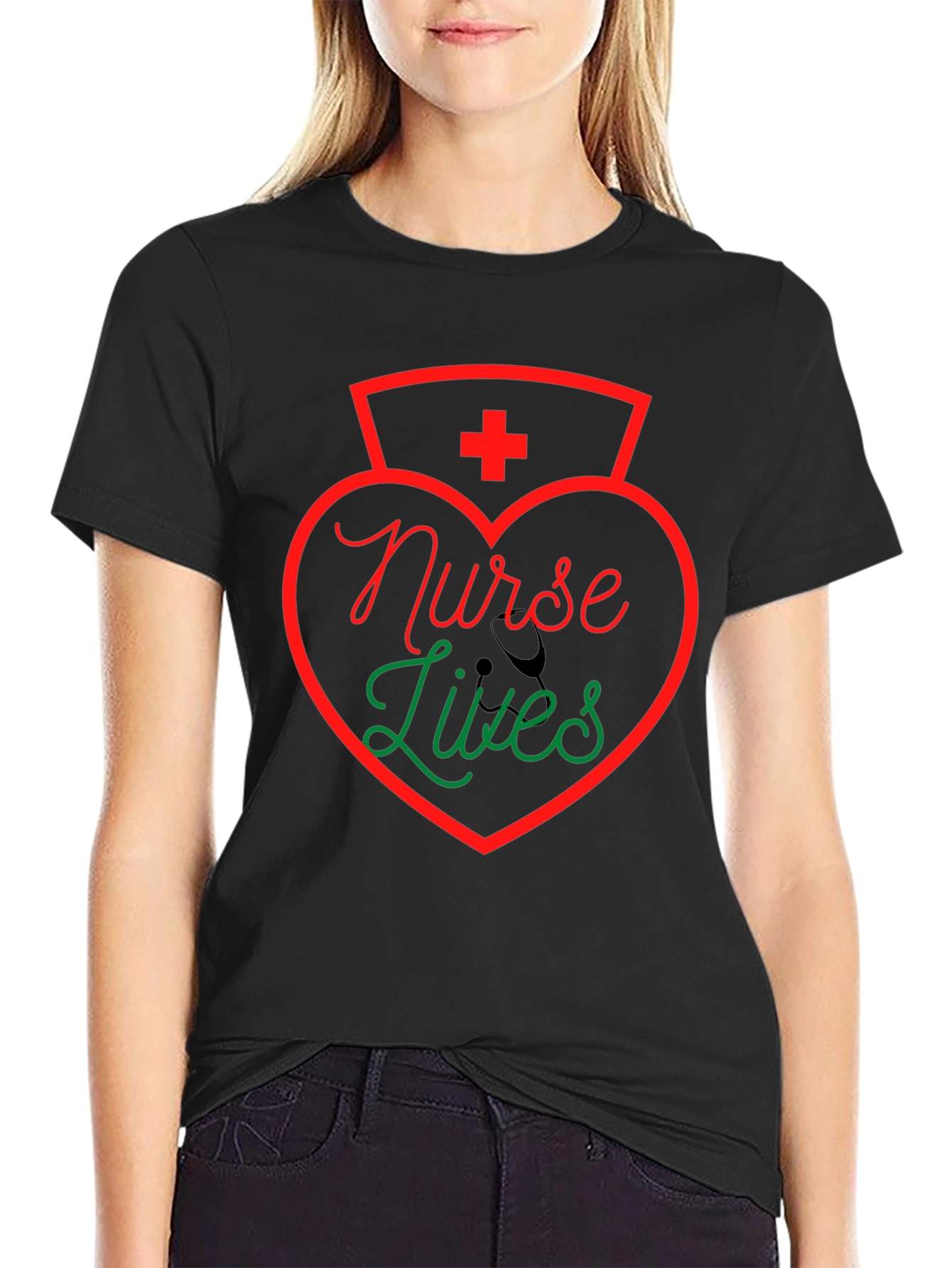 Nurse Lives Graphic T-Shirt - Black