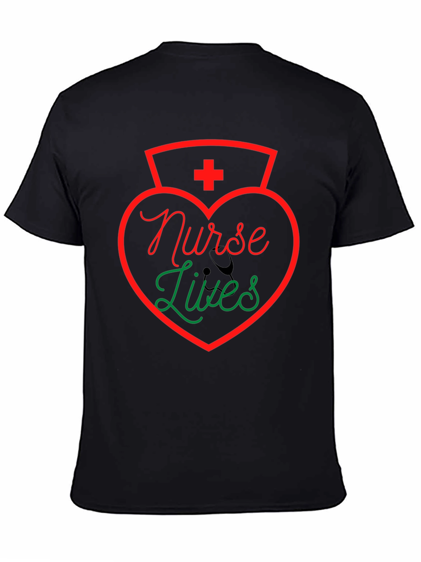 Nurse Lives Graphic T-Shirt - Black