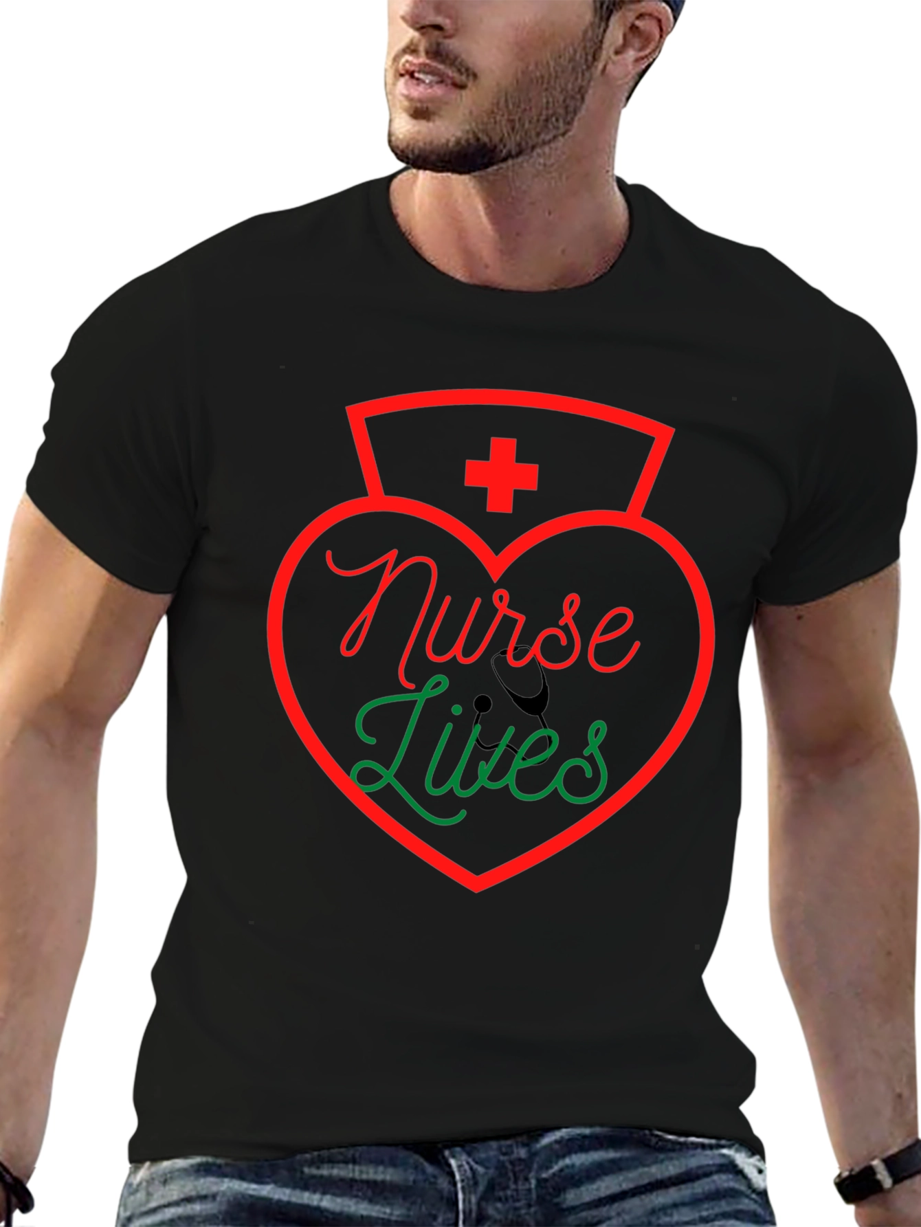 Nurse Lives Graphic T-Shirt - Black