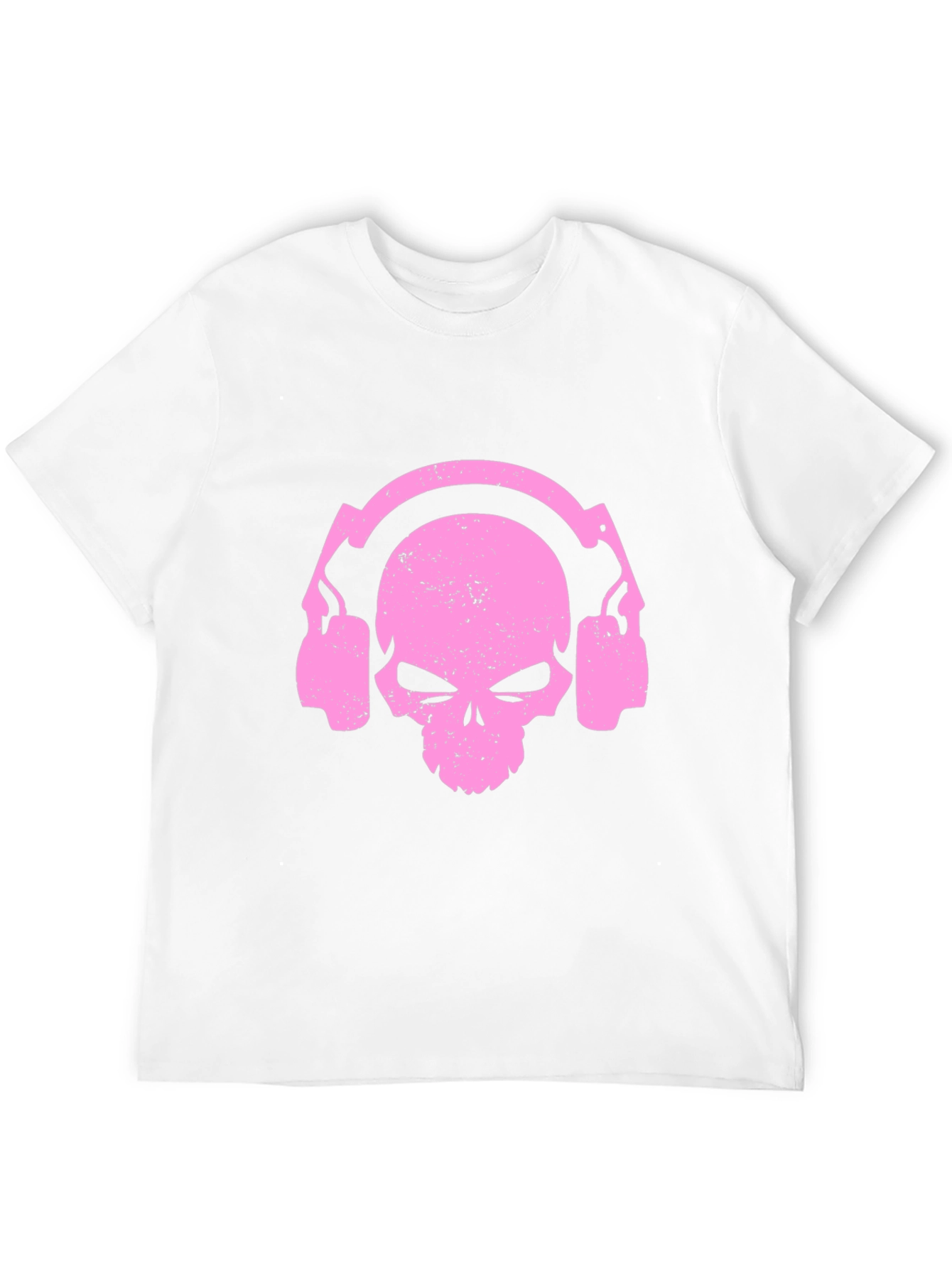 Skull Headphones Graphic T-Shirt - Black