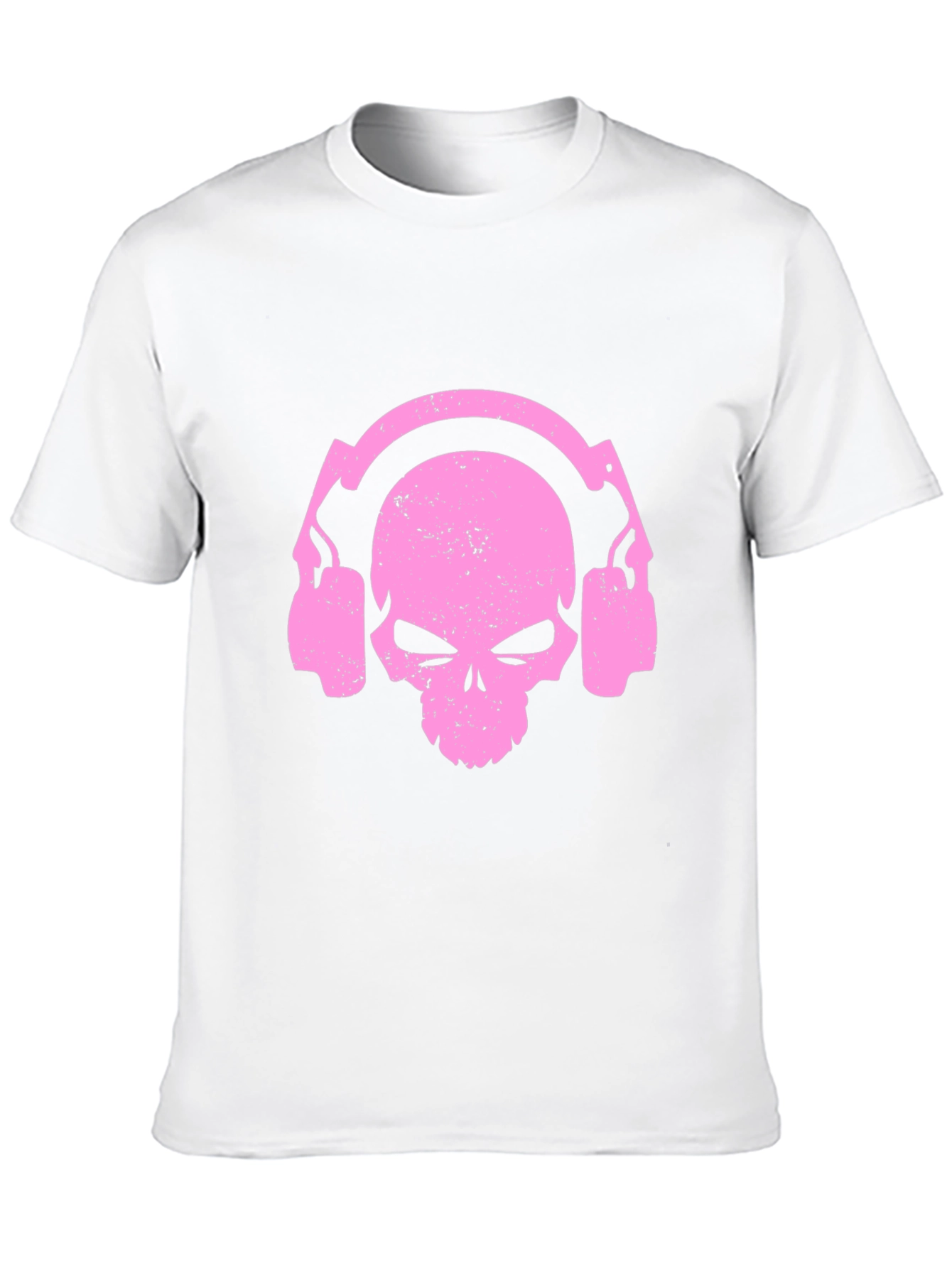 Skull Headphones Graphic T-Shirt - Black