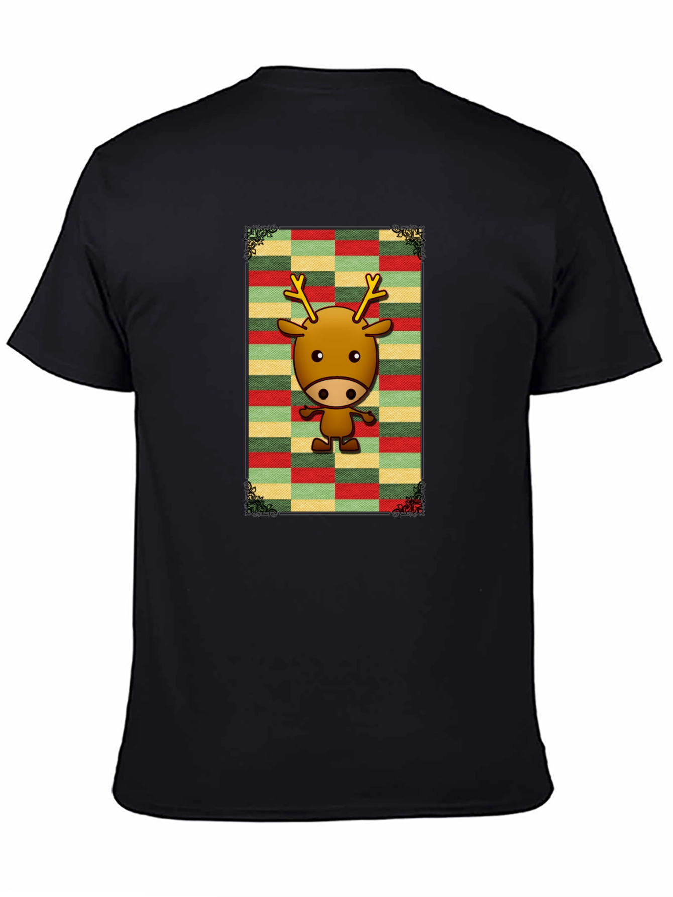 Festive Reindeer Graphic Tee - Holiday Style