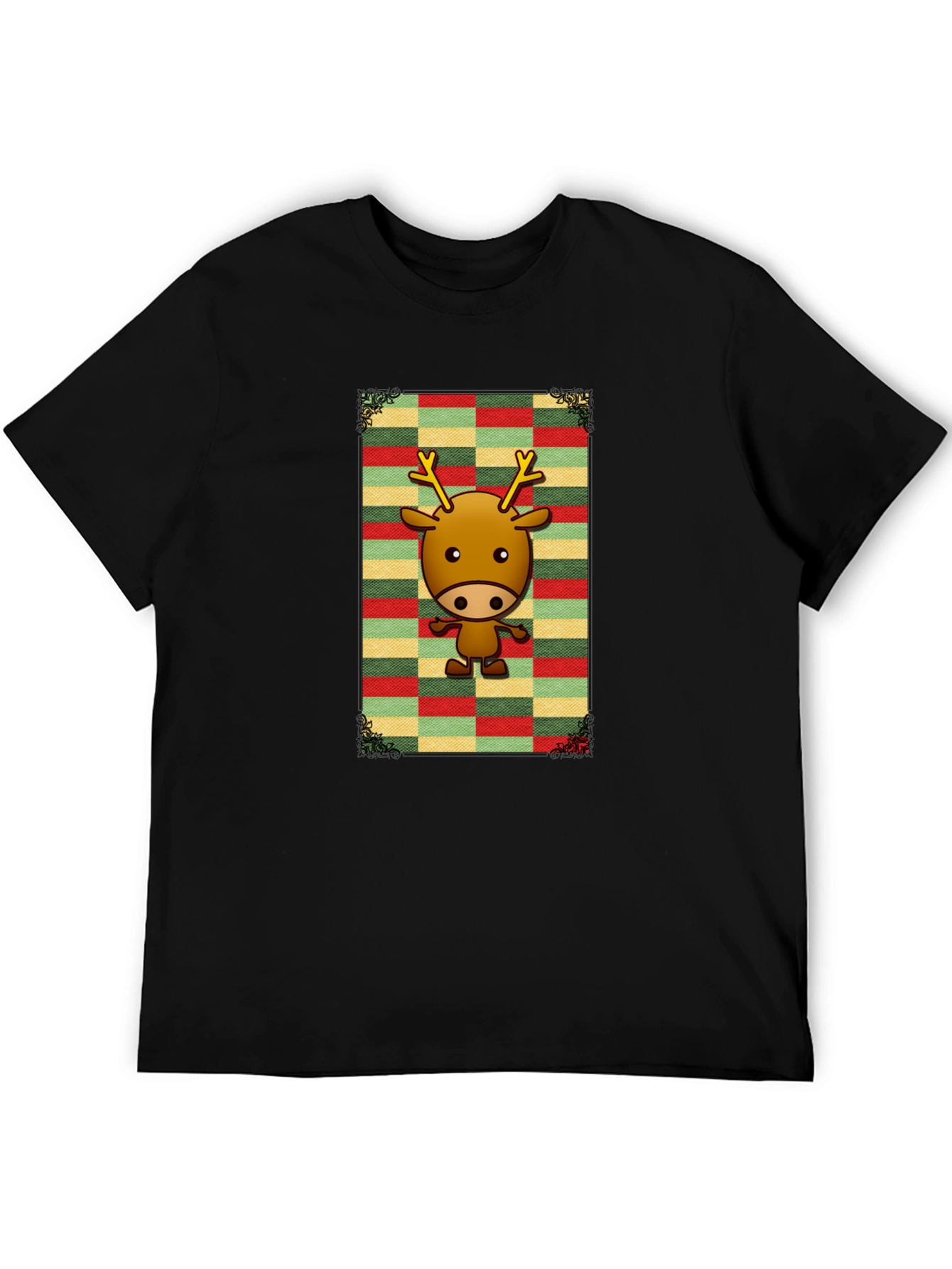 Festive Reindeer Graphic Tee - Holiday Style