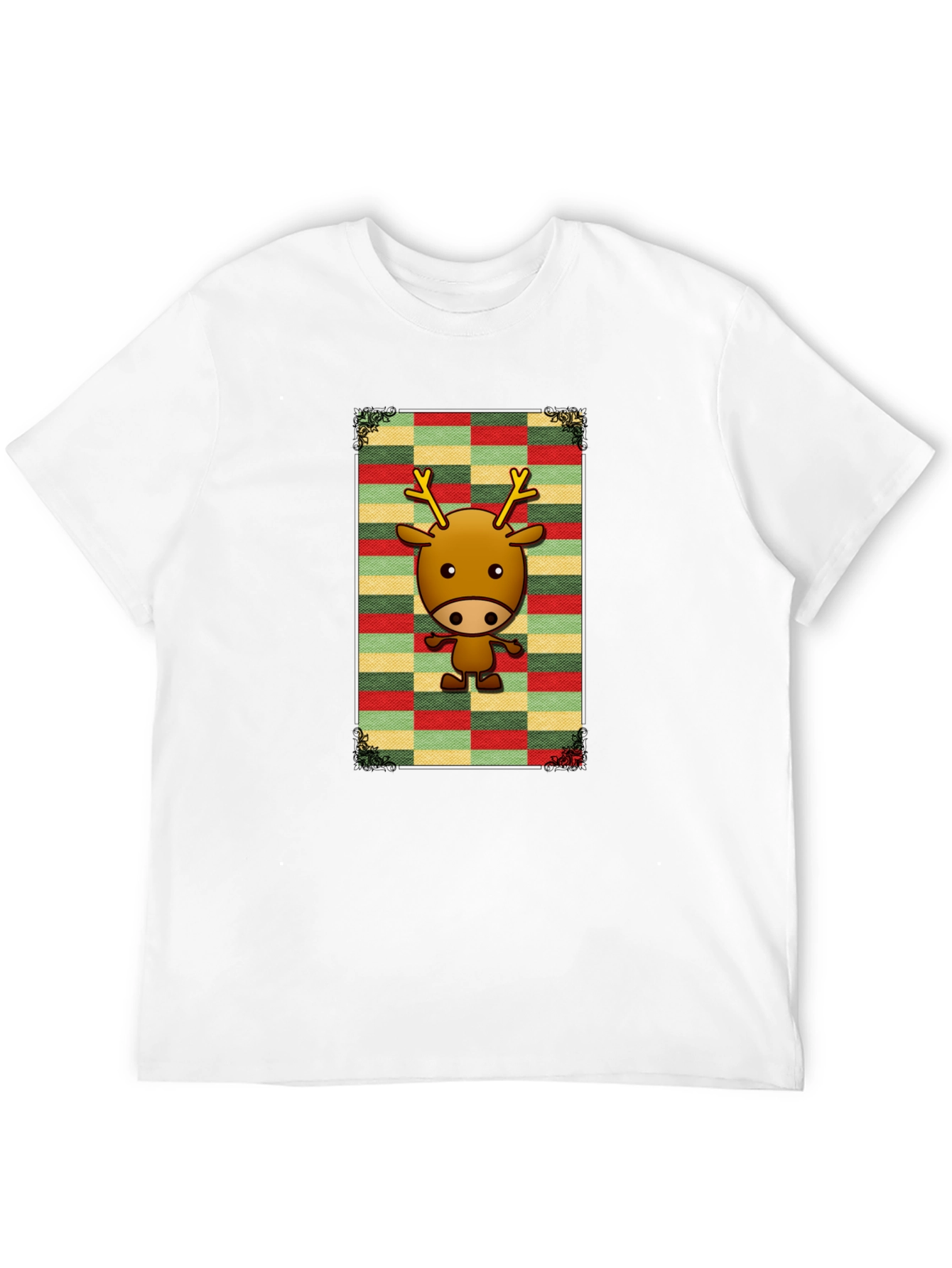 Festive Reindeer Graphic Tee - Holiday Style