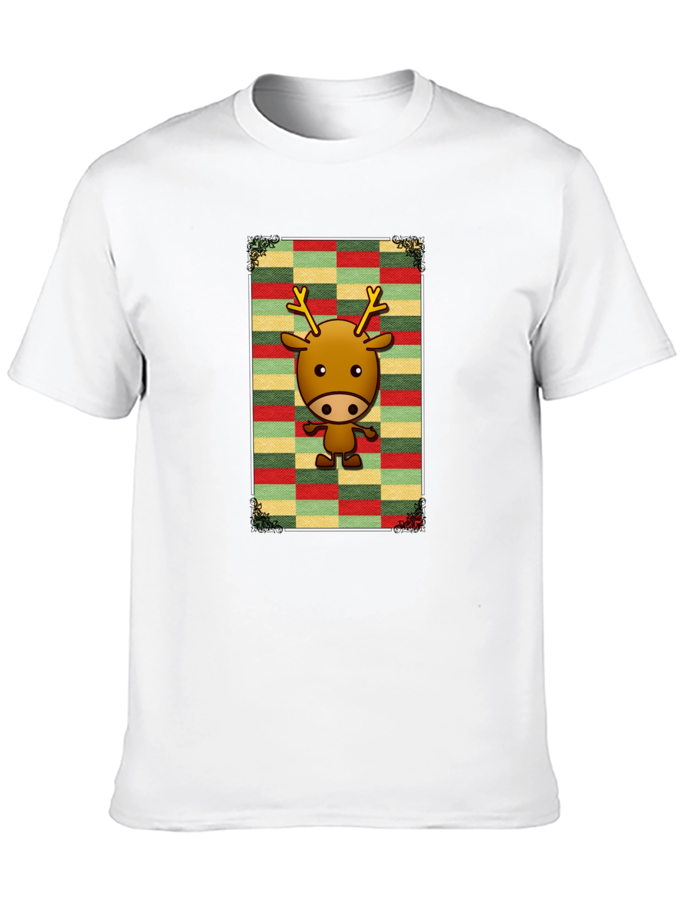Festive Reindeer Graphic Tee - Holiday Style