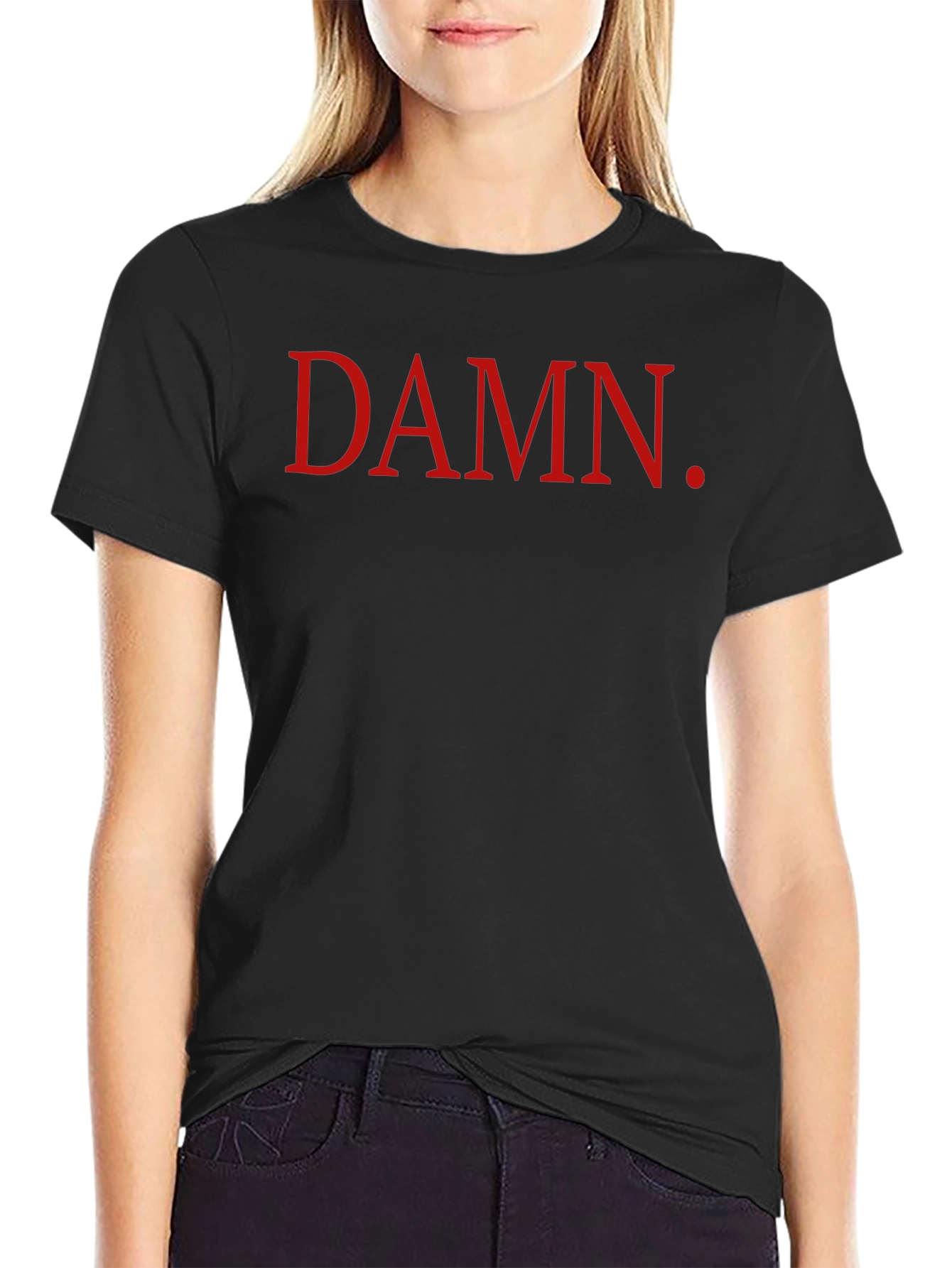 DAMN. Graphic Tee - Black Casual T-Shirt