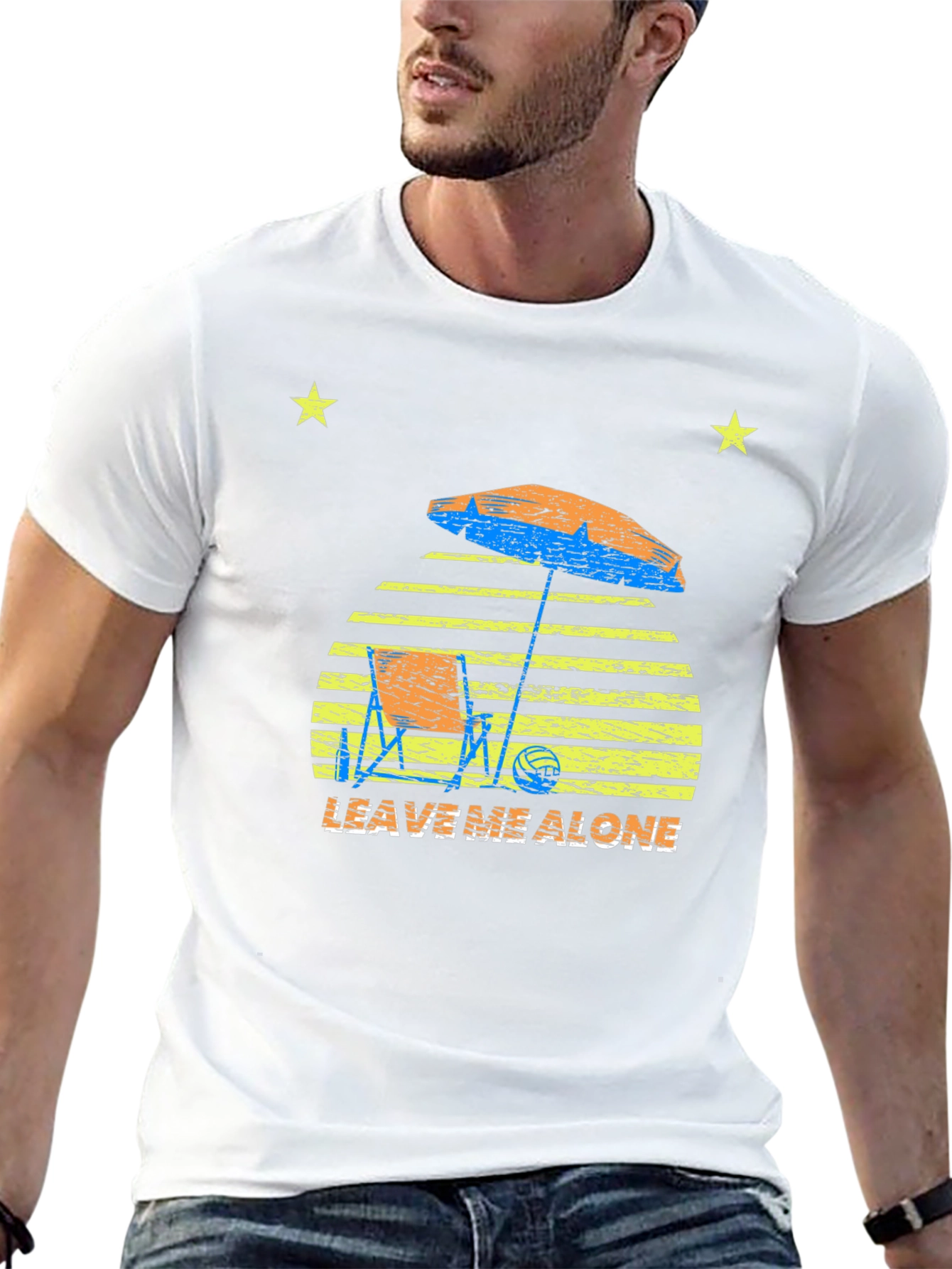 Retro Beach Leave Me Alone Graphic T-Shirt