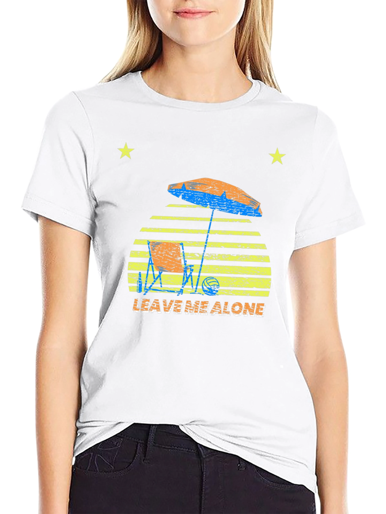 Retro Beach Leave Me Alone Graphic T-Shirt