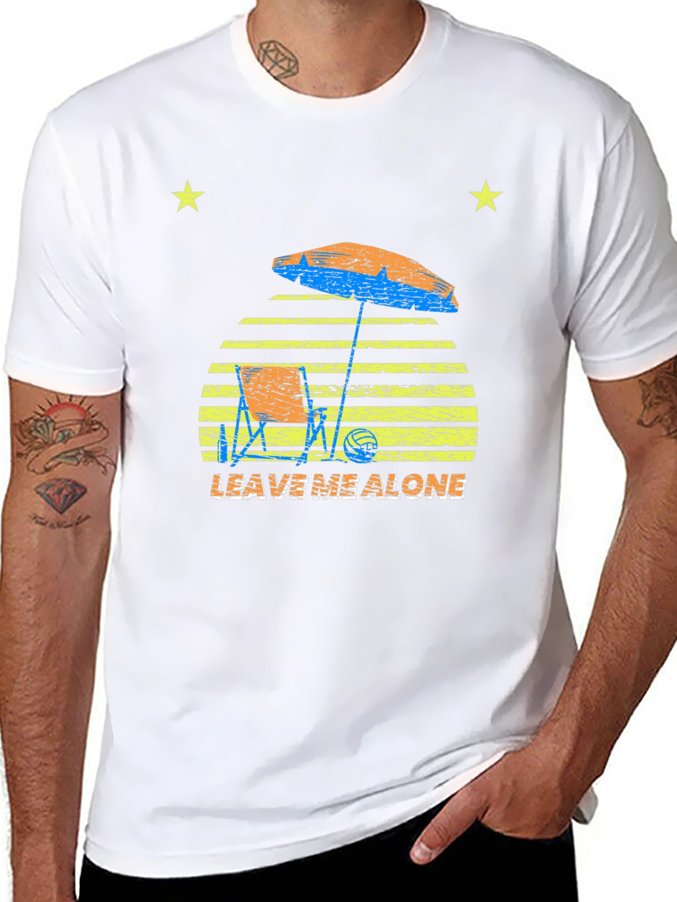 Retro Beach Leave Me Alone Graphic T-Shirt