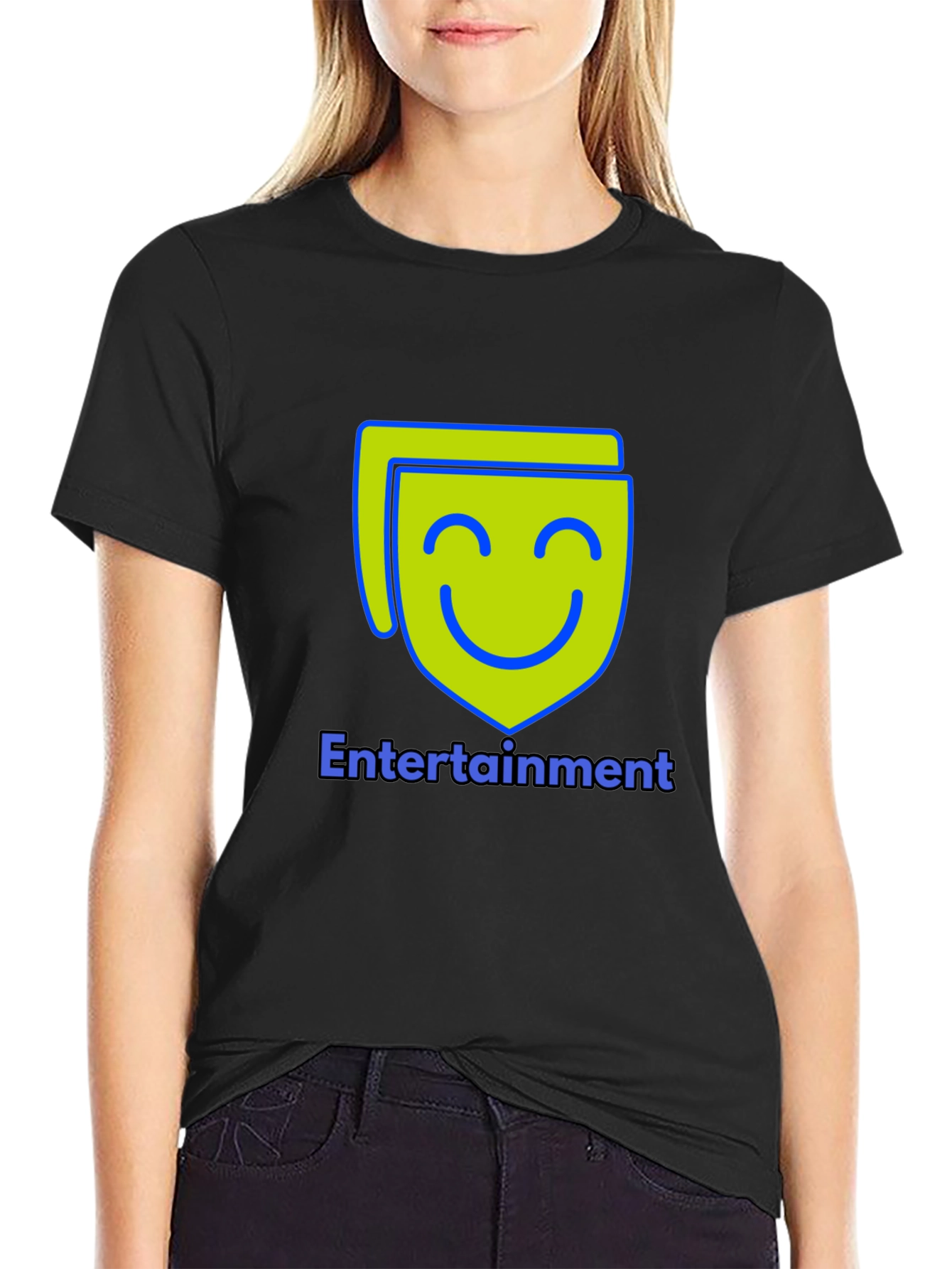 Entertainment T-Shirt - Black Cotton Blend