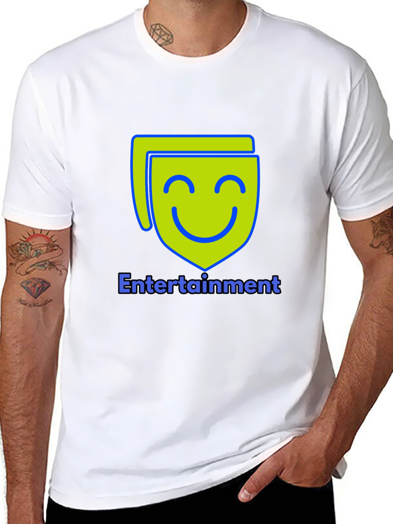 Entertainment T-Shirt - Black Cotton Blend