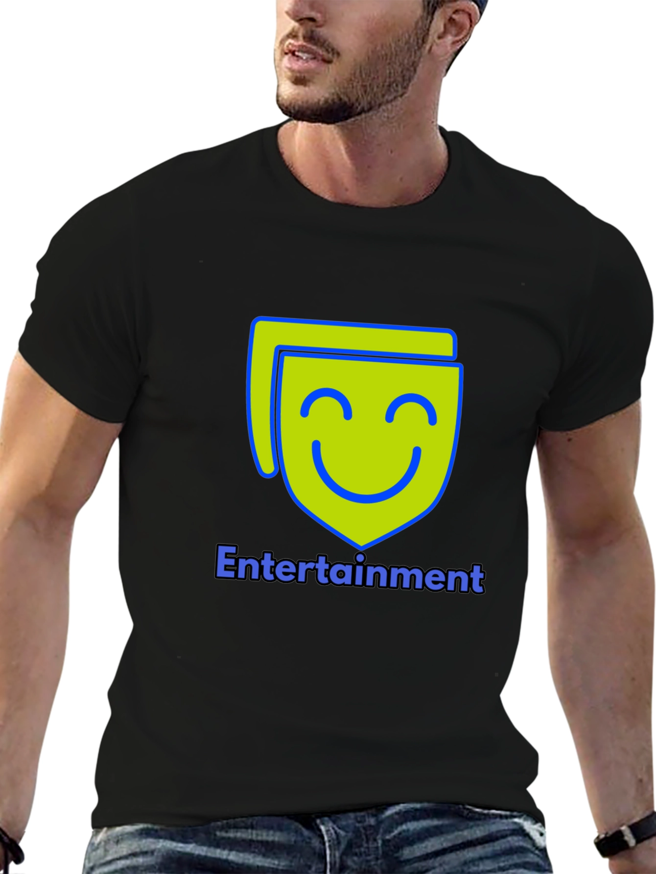 Entertainment T-Shirt - Black Cotton Blend