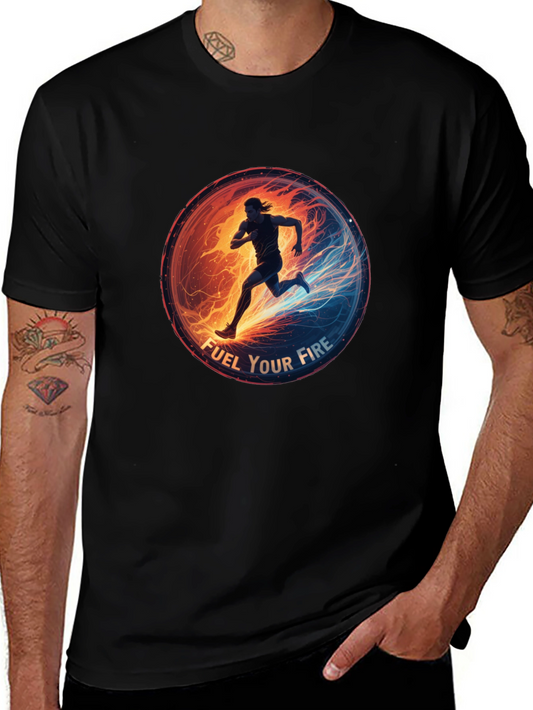 Fuel Your Fire Running Graphic Tee - Black