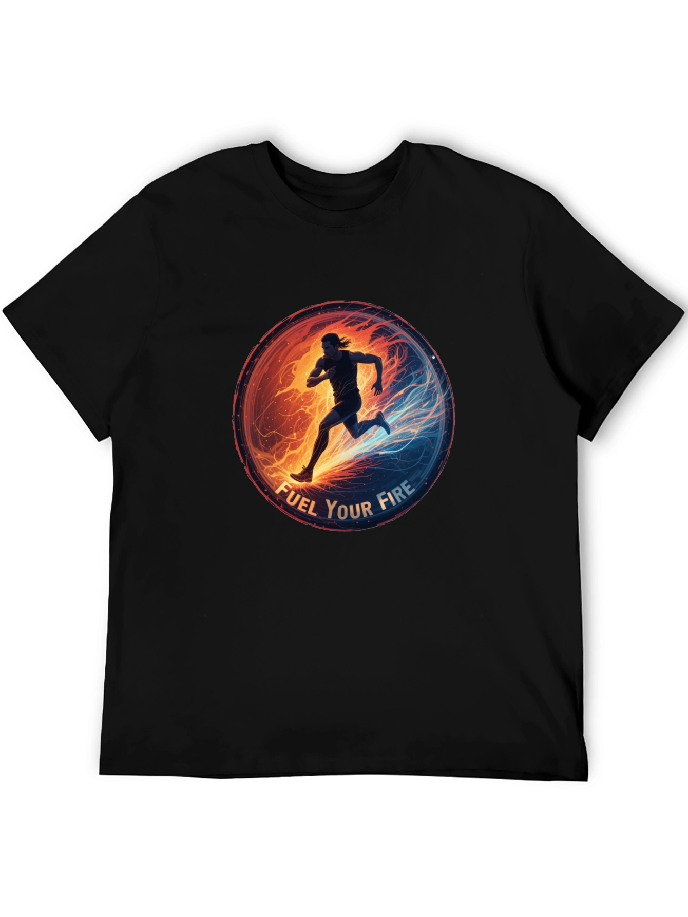 Fuel Your Fire Running Graphic Tee - Black