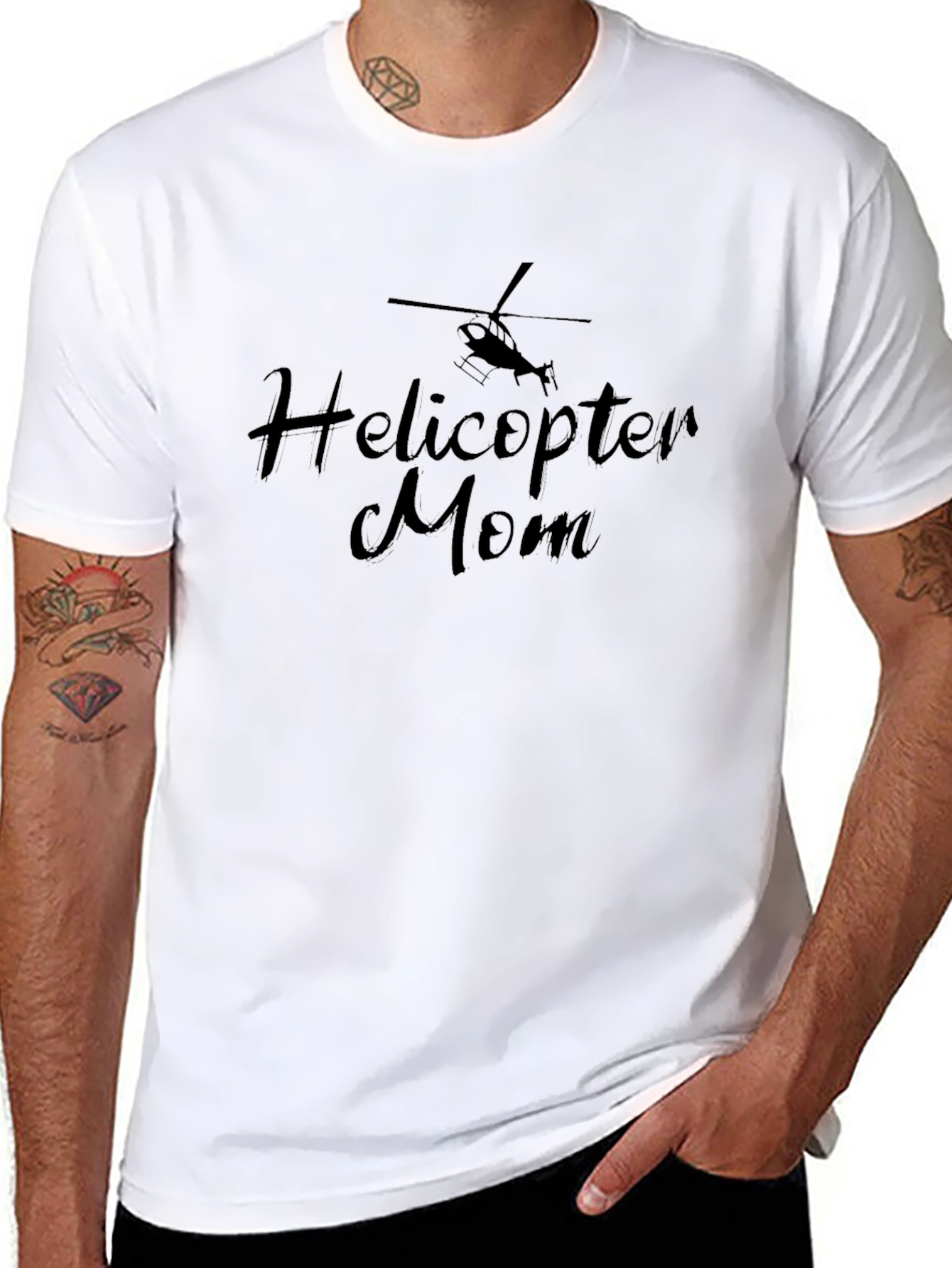 Helicopter Mom T-Shirt - Black Graphic Tee