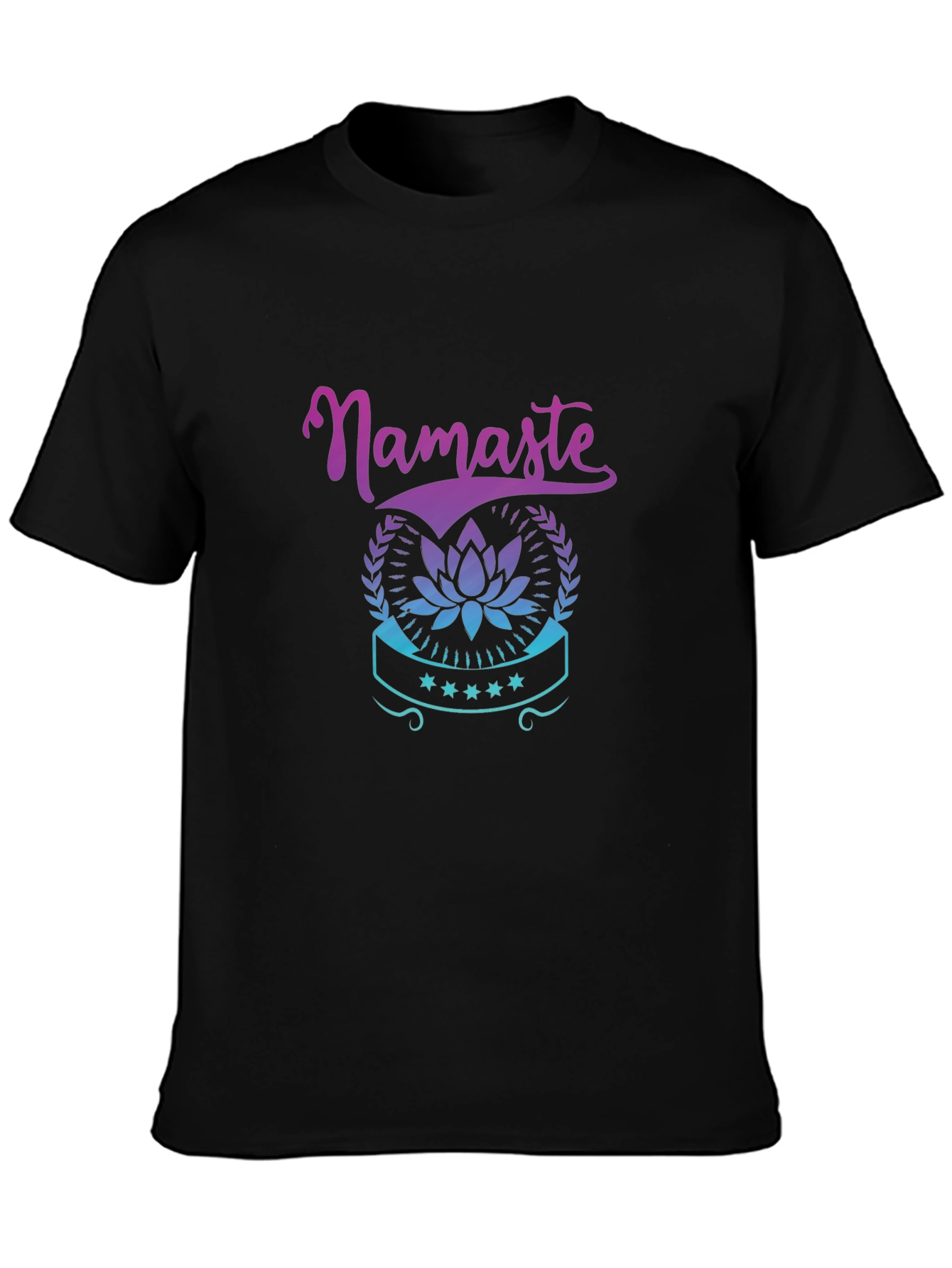 Namaste Lotus Graphic Tee - Black T-Shirt