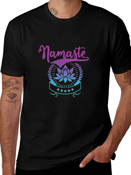 Namaste Lotus Graphic Tee - Black T-Shirt