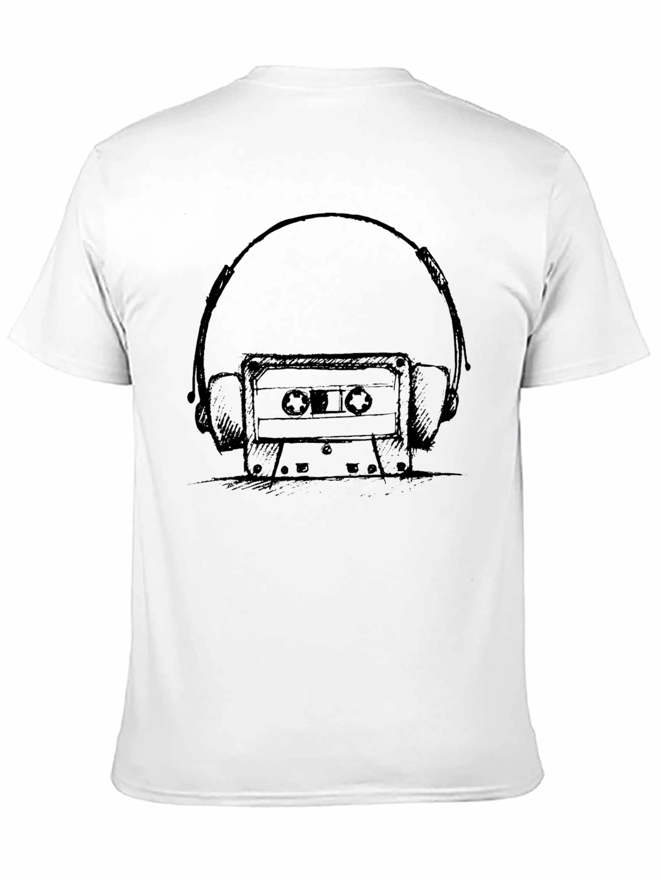 Retro Music T-Shirt: Cassette & Headphones Graphic Tee
