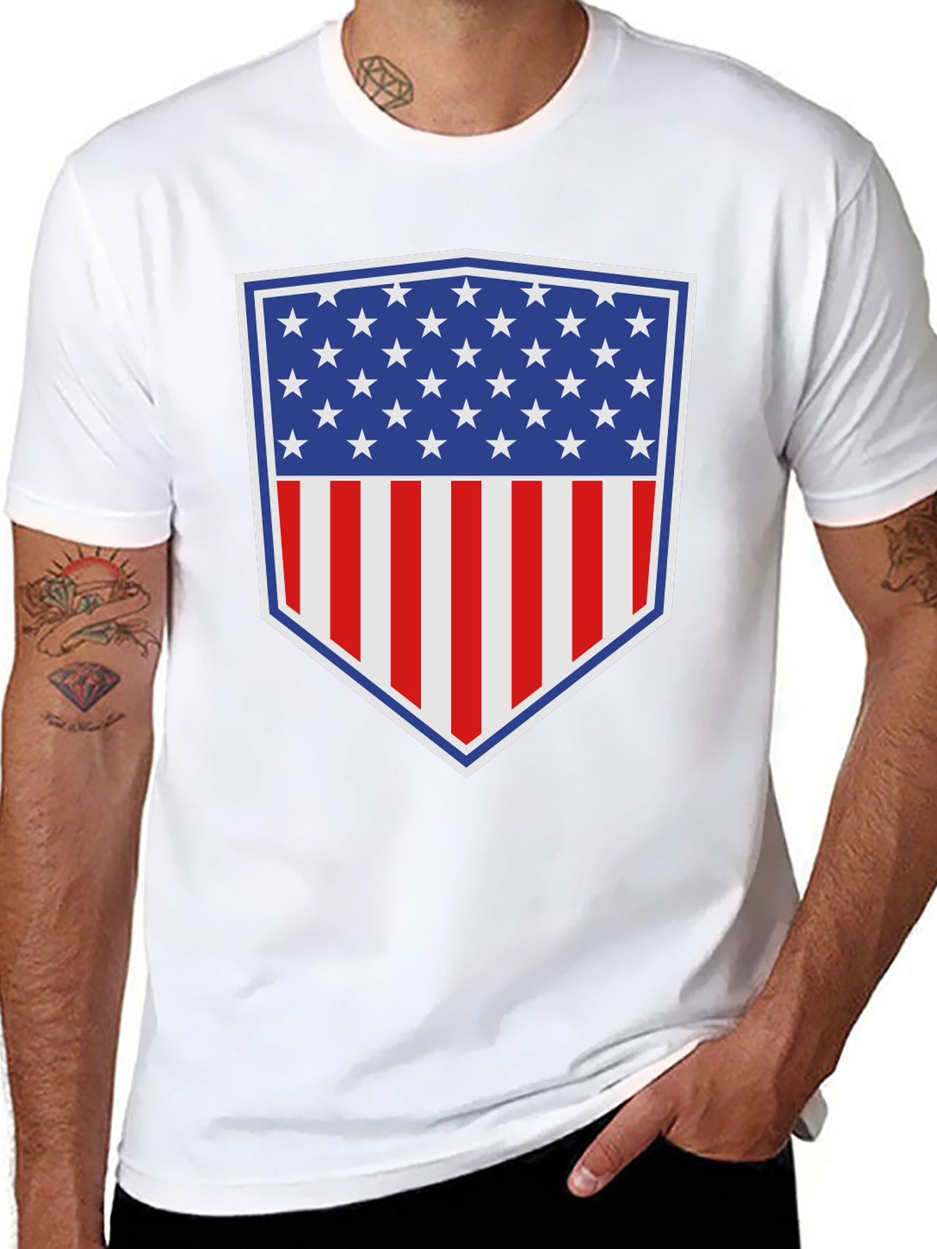 American Shield Graphic Tee - Patriotic Style