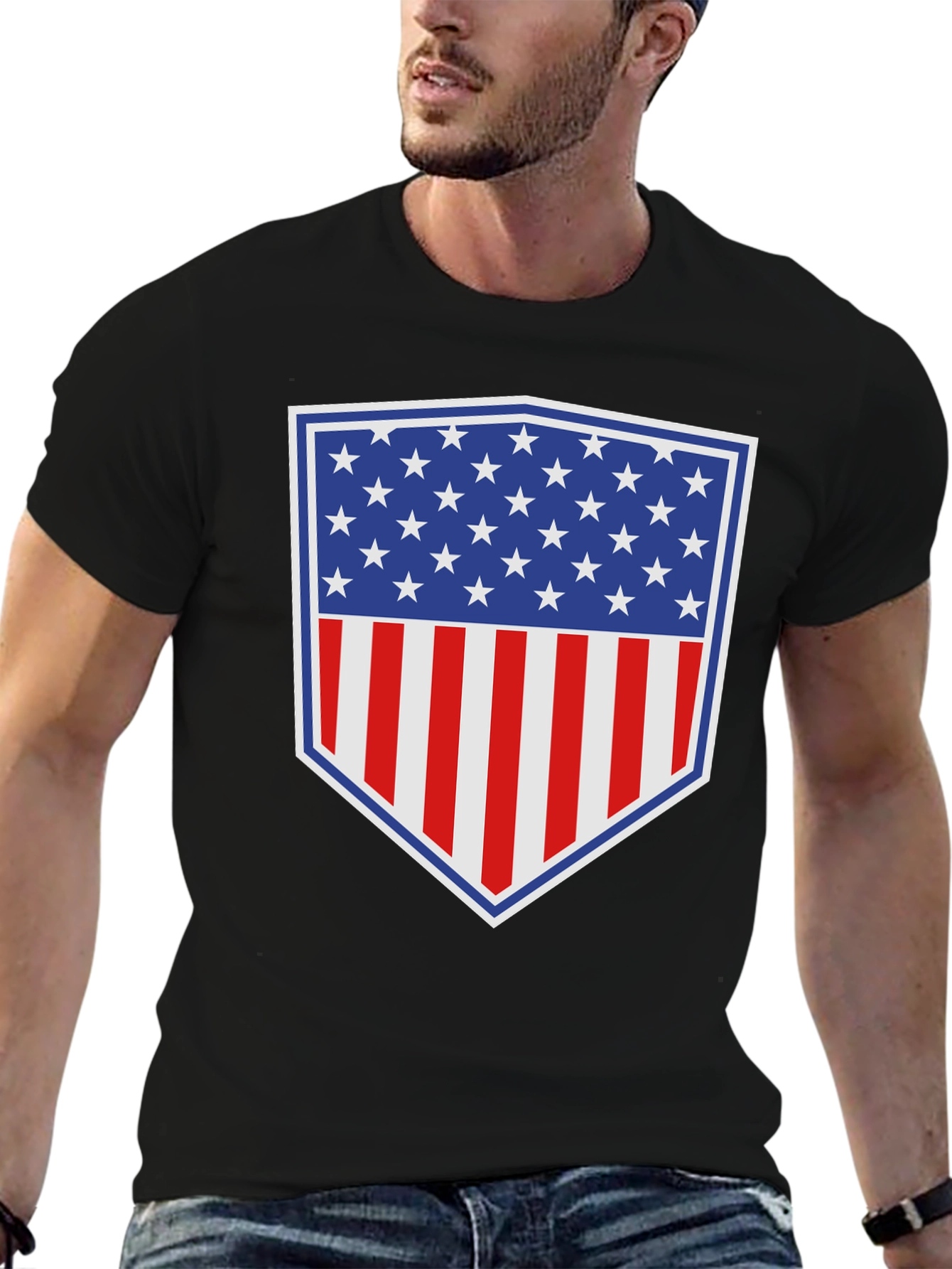 American Shield Graphic Tee - Patriotic Style