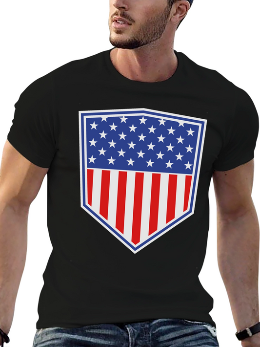 American Shield Graphic Tee - Patriotic Style