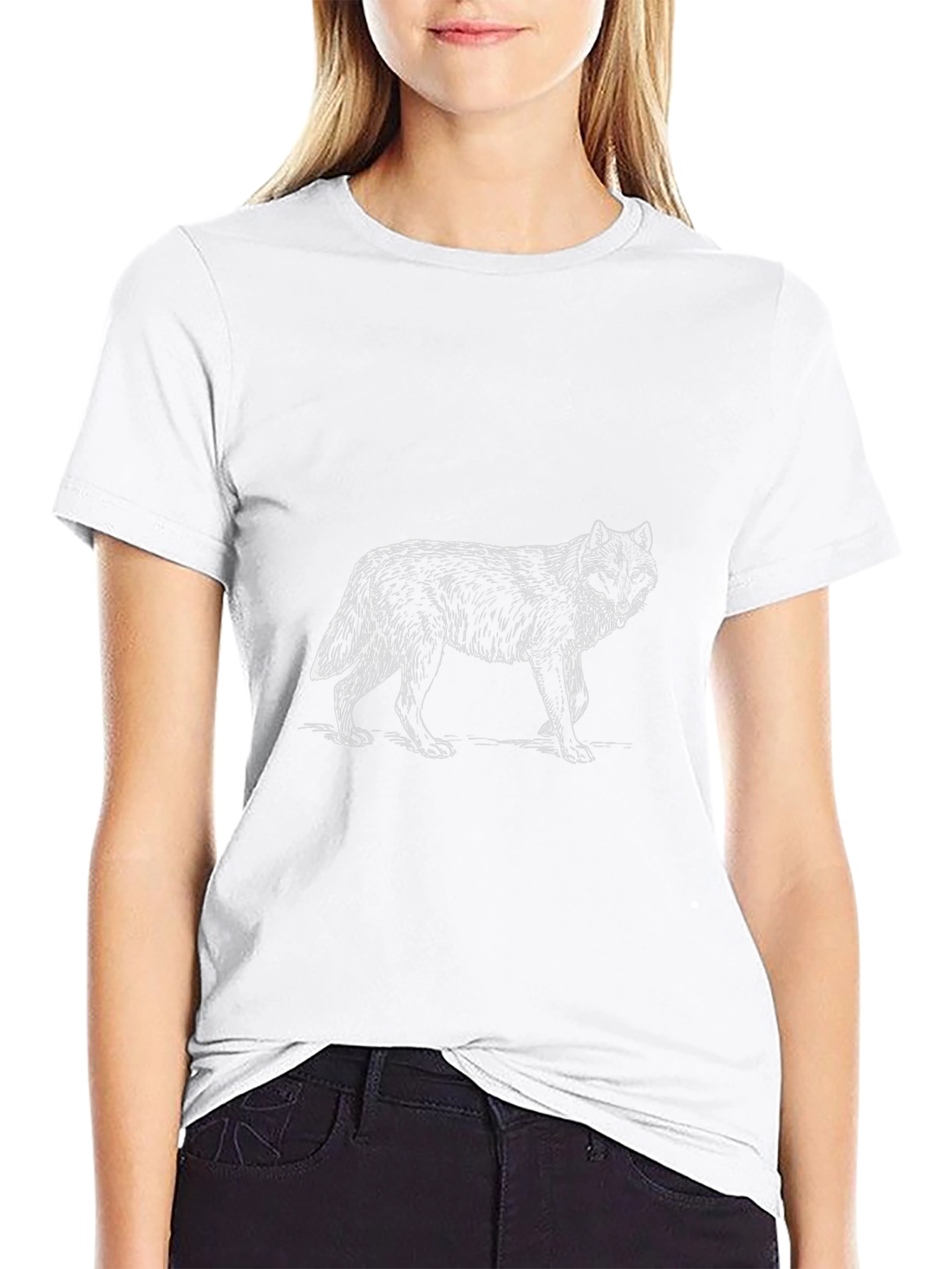 Black Wolf Graphic Tee - Mens Short Sleeve