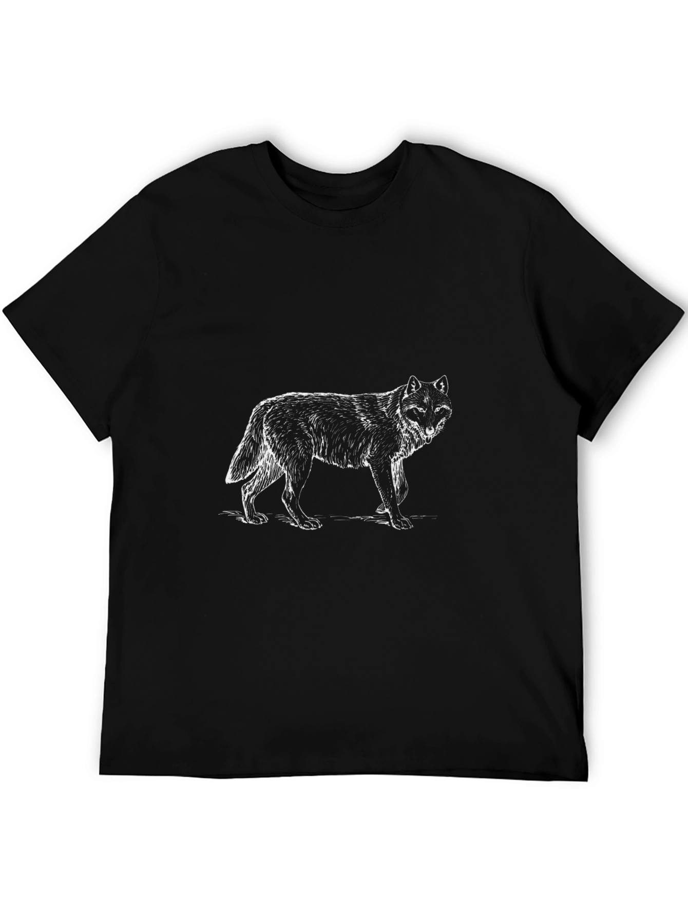 Black Wolf Graphic Tee - Mens Short Sleeve
