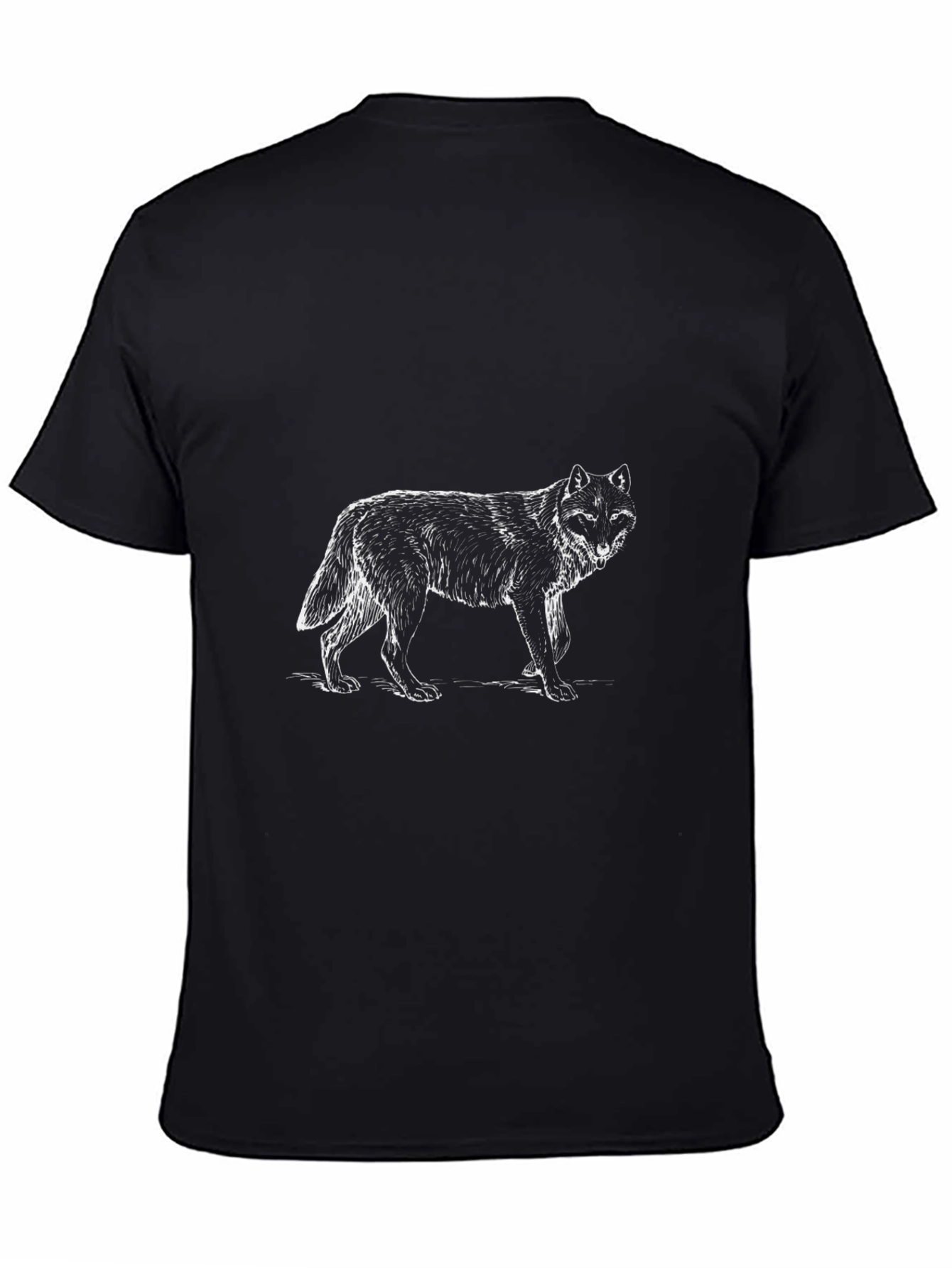 Black Wolf Graphic Tee - Mens Short Sleeve