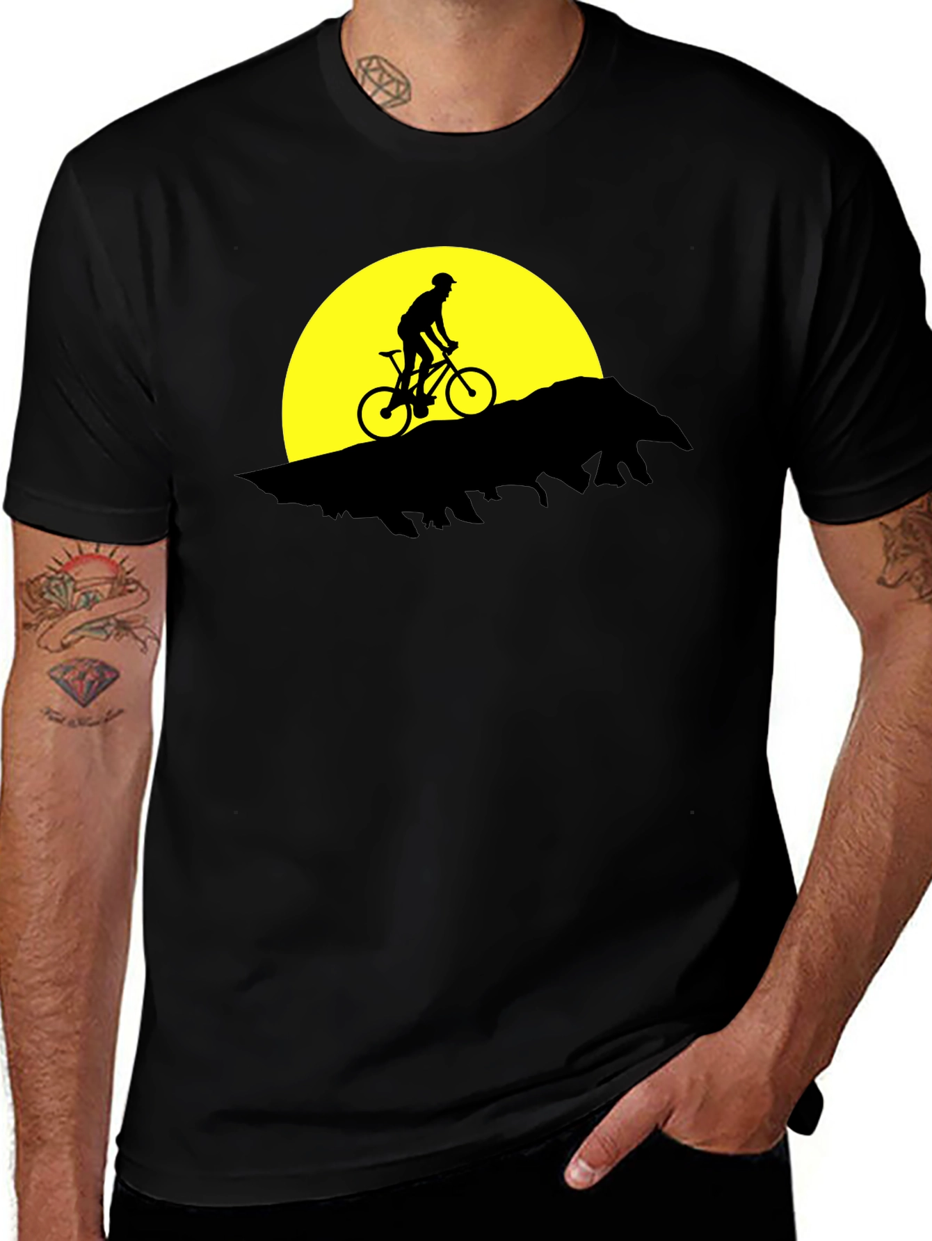 Mountain Biker Silhouette T-Shirt - Adventure Ready